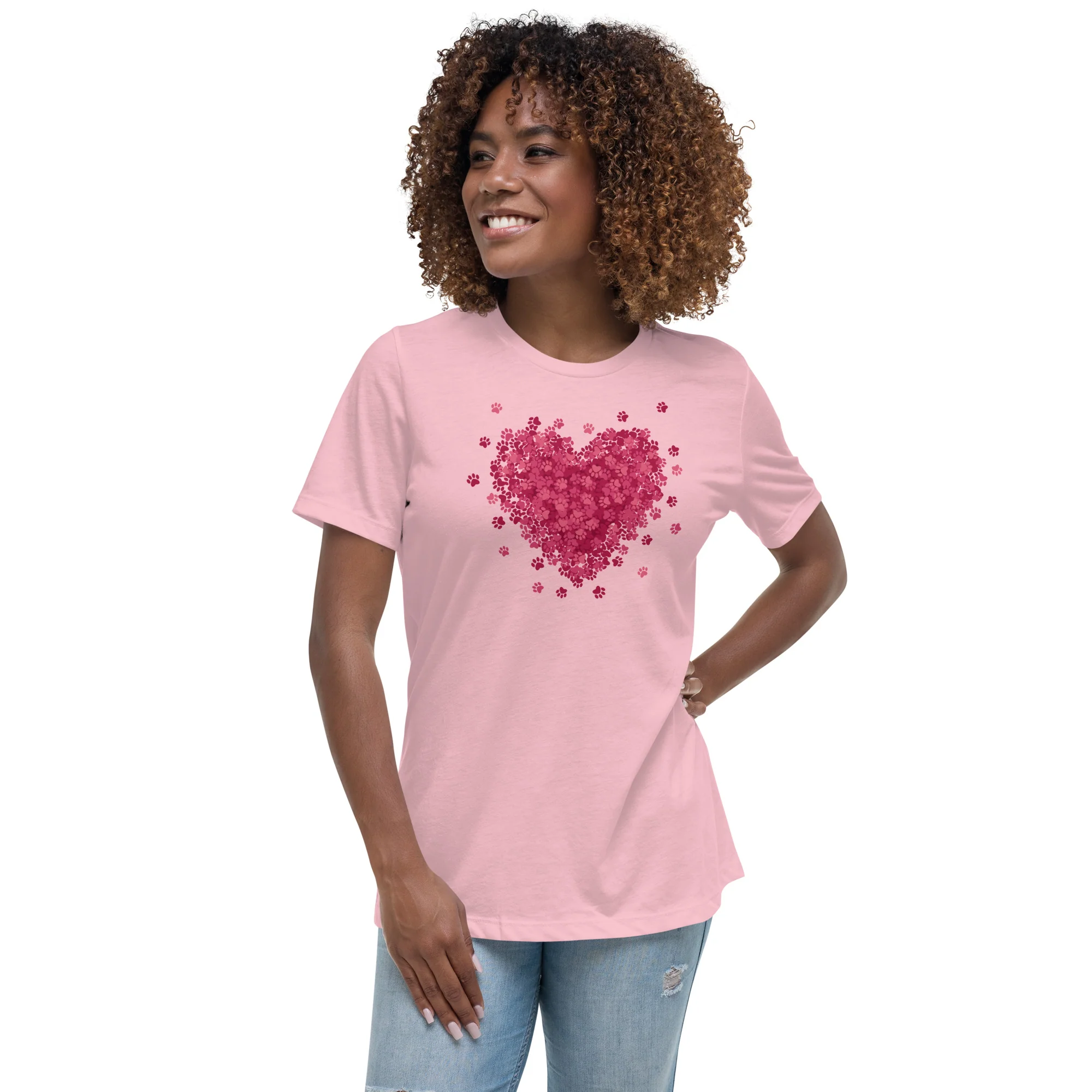 Bursting with Paw Love Women's Relaxed T-Shirt - Image 2