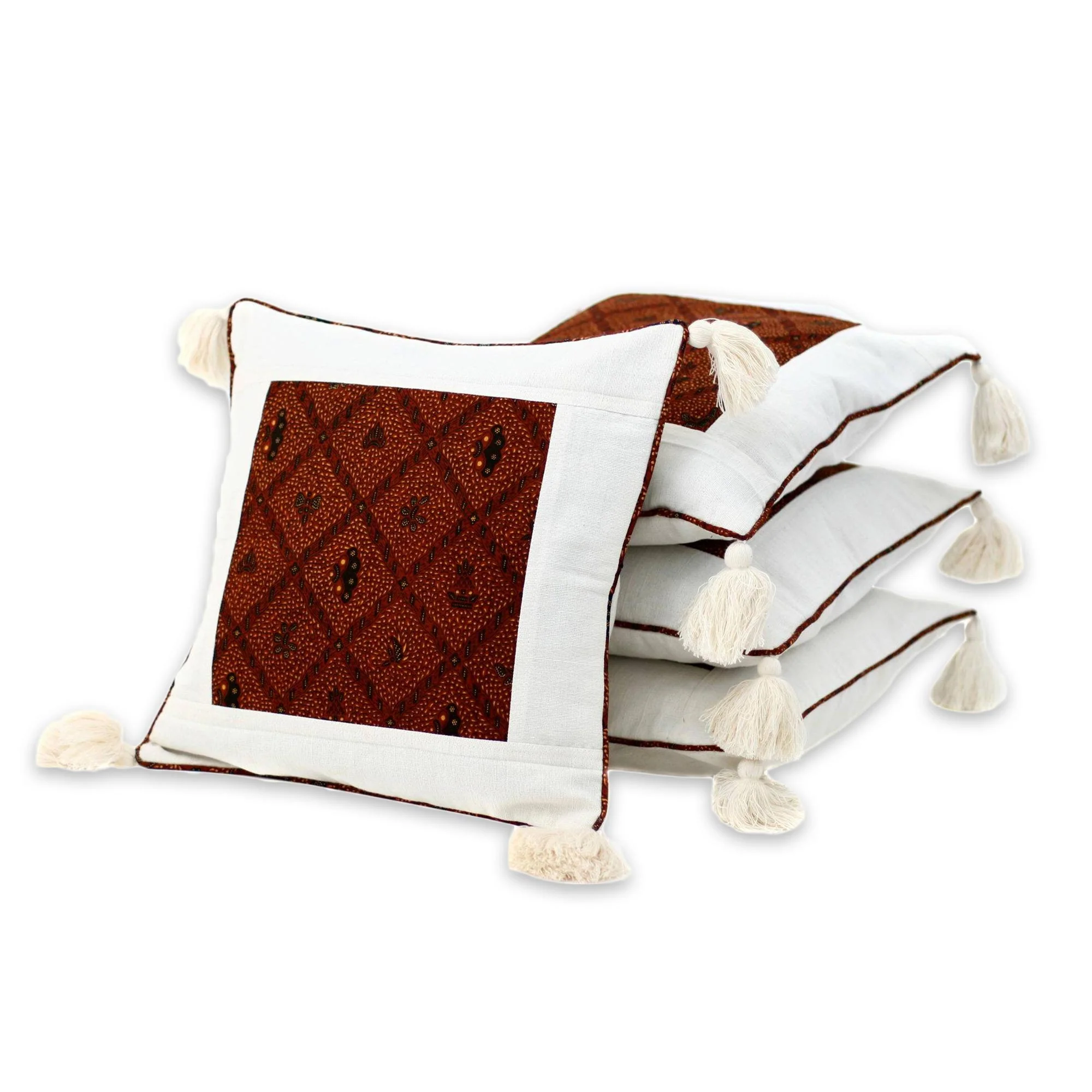 Butterfly Cotton Patterned Cushion Covers (Set of 4) - Image 2