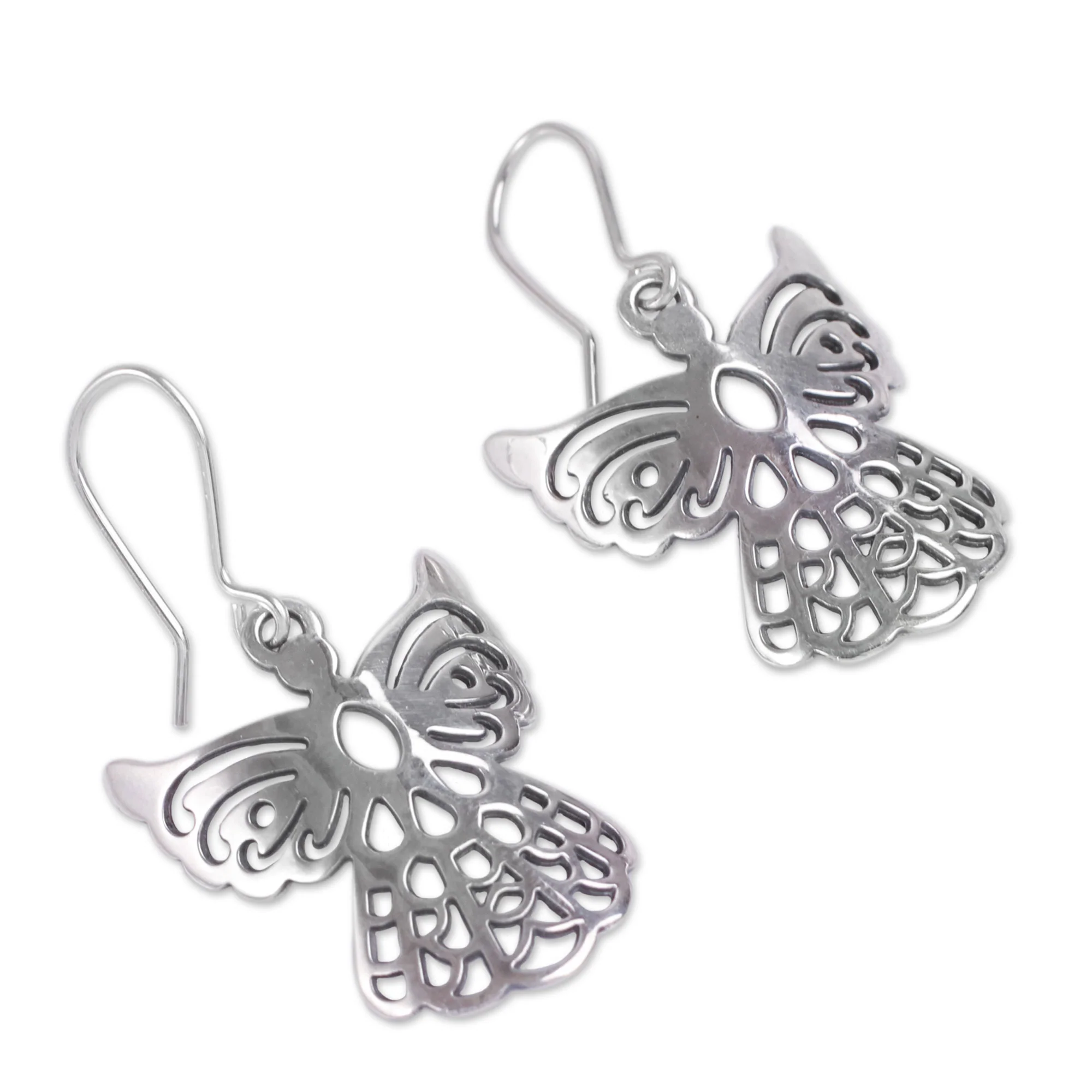 Cajamarca Angels Angelic Sterling Silver Earrings in Openwork Jewelry - Image 3