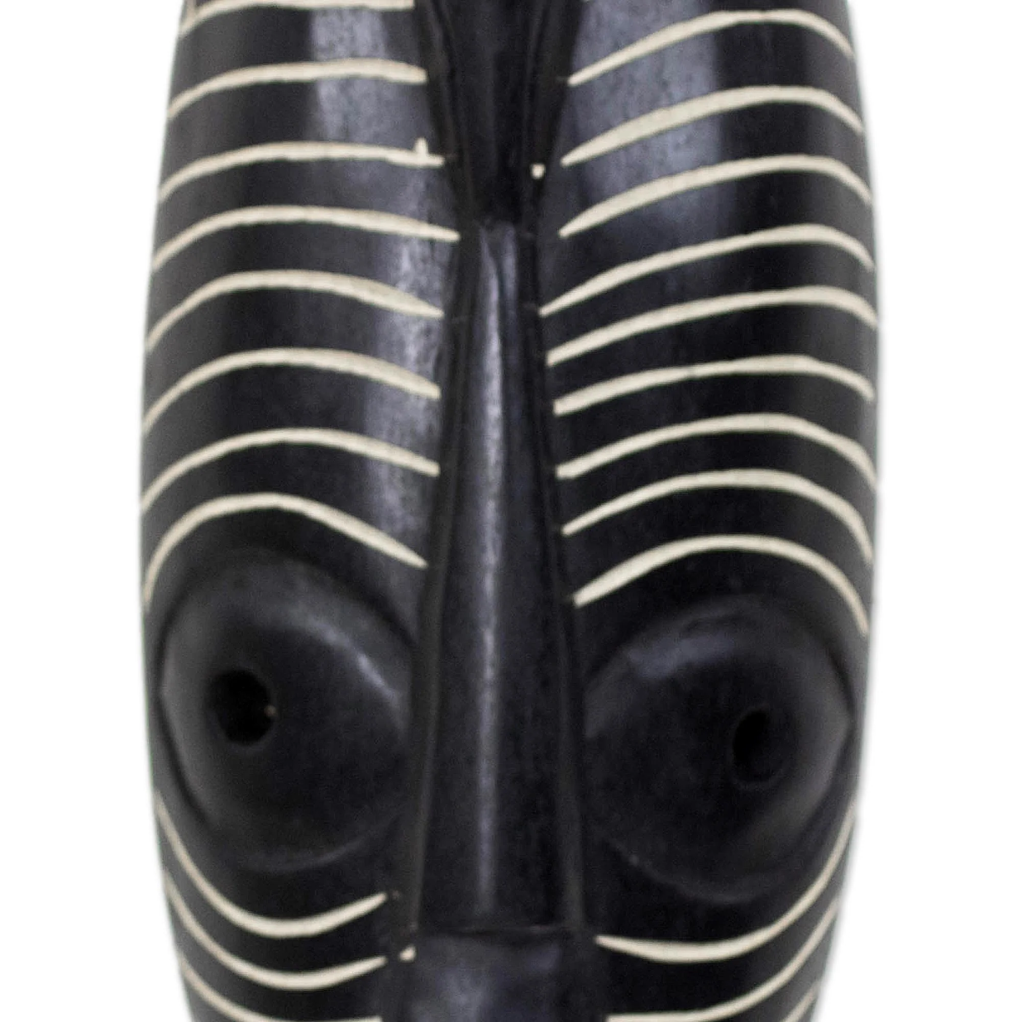 Call of the Dove Hand Crafted African Sese Wood Oblong Mask with Dove Head - Image 3