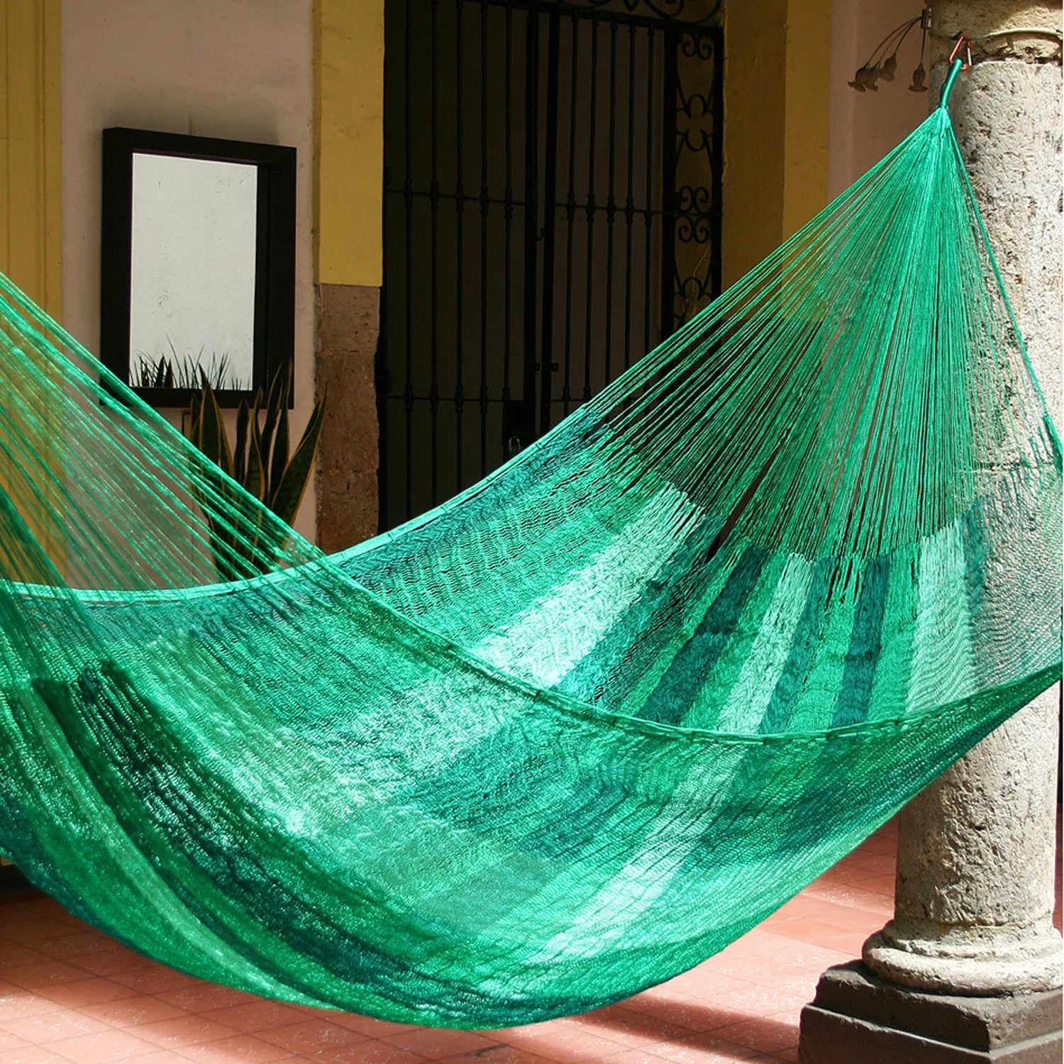 Caribbean Dream Striped Rope Hammock (Double) - Image 3