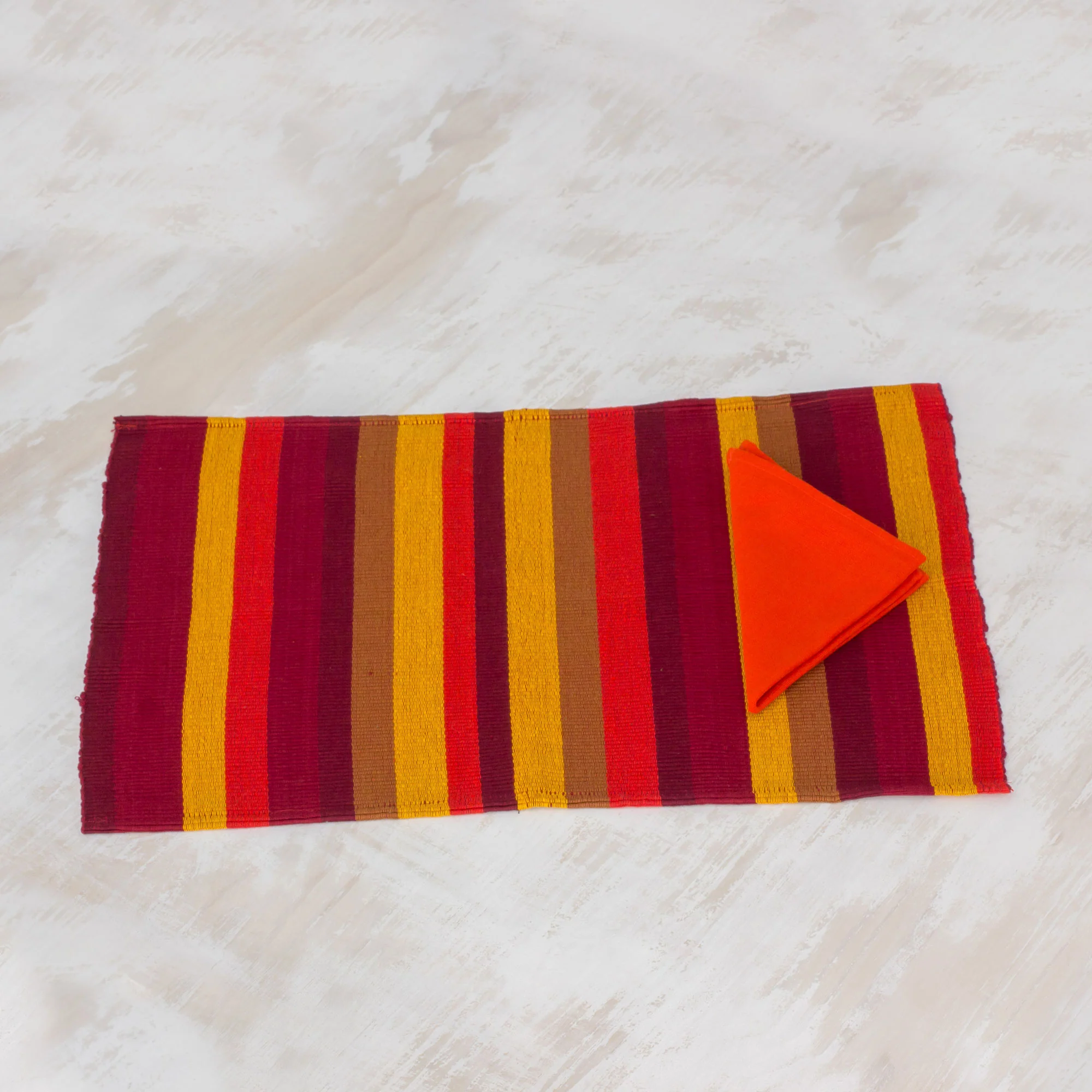 Casaca Fiesta Modern Cotton Placemats and Napkins (Set of 4) - Image 3