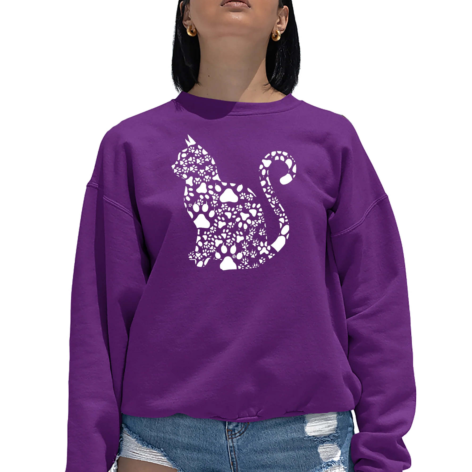 Cat Claws - Women's Word Art Crewneck Sweatshirt - Image 2