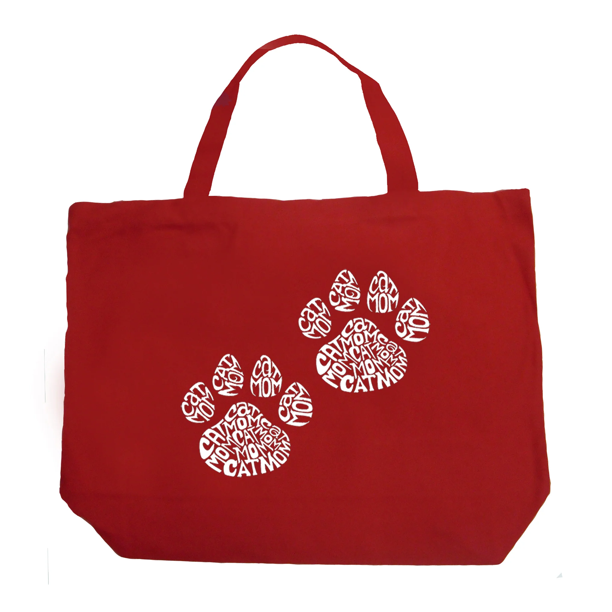 Cat Mom  - Large Word Art Tote Bag - Image 2