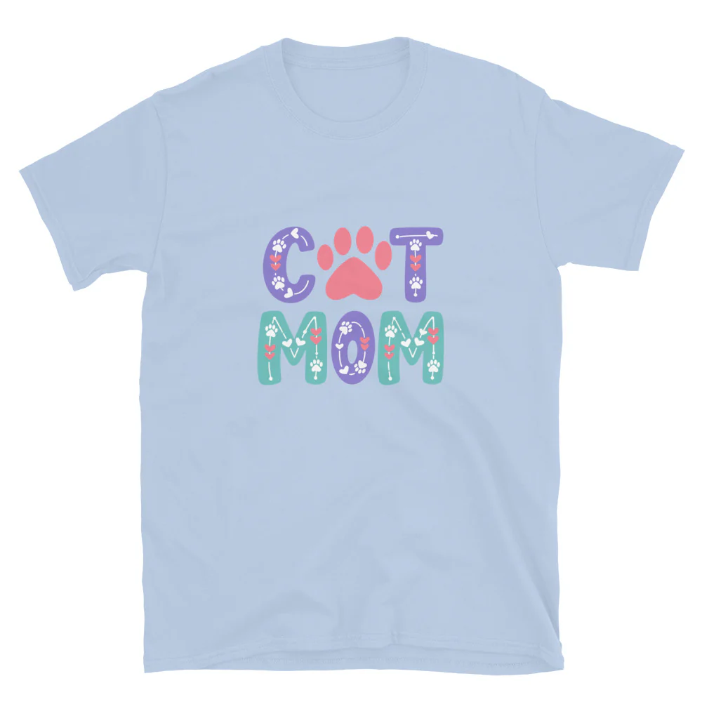 Cat Mom Pastel Vibes T-Shirt - Image 5