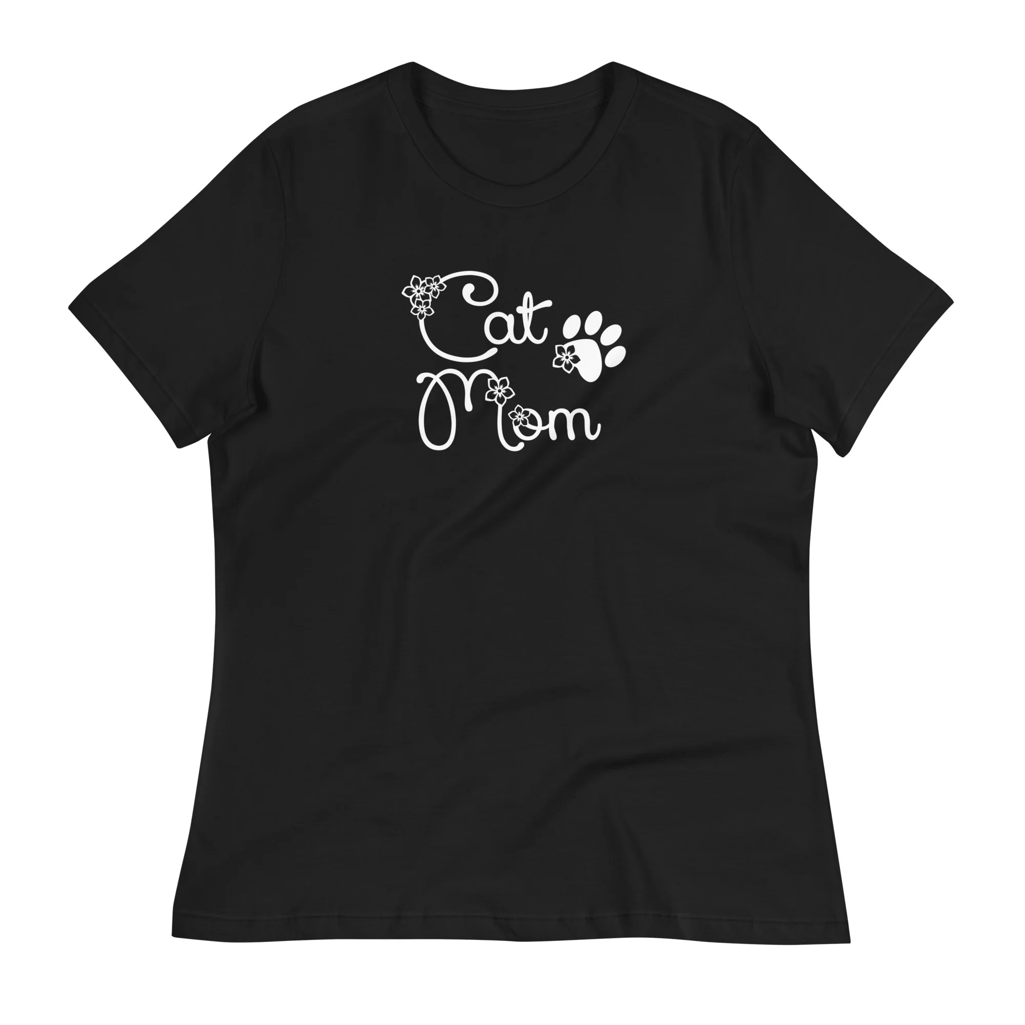Cat Mom Relaxed T-Shirt - Image 4