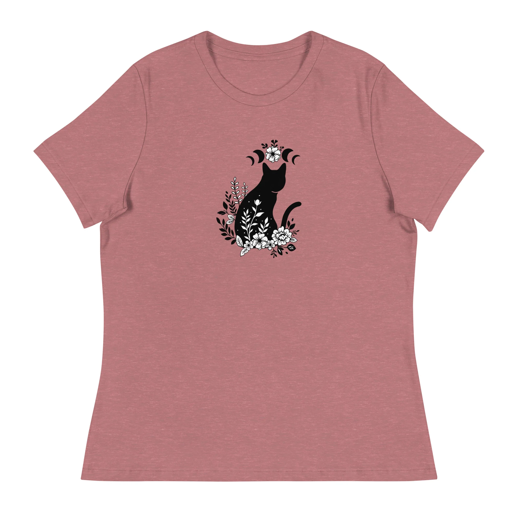 Cat & Moon Dreams Women's Relaxed T-Shirt - Image 4
