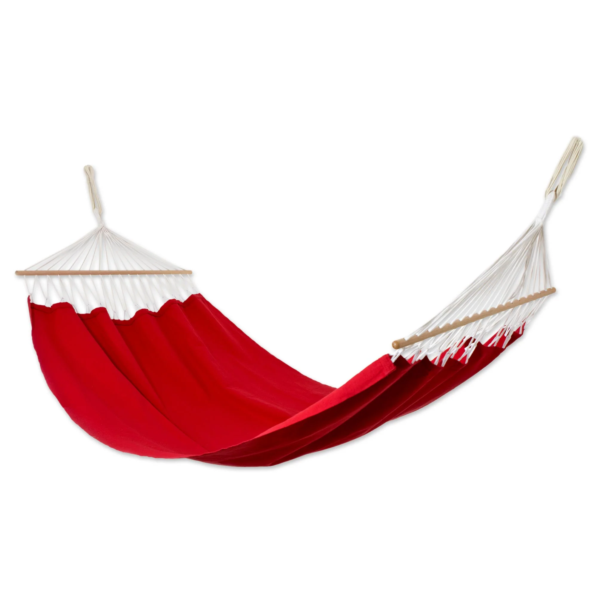 Ceara Red Red Cotton Hammock with Spreader Bars (Single) - Image 2