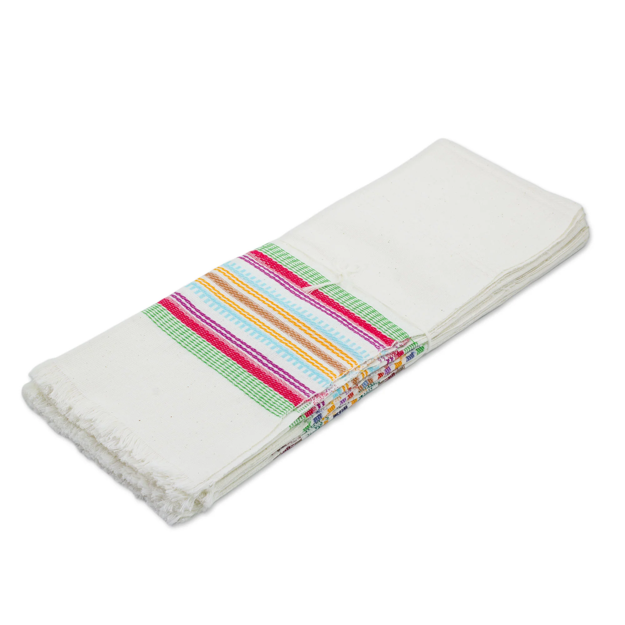 Celebration Striped Multicolor 100% Cotton Dishtowels (Set of 3) - Image 4