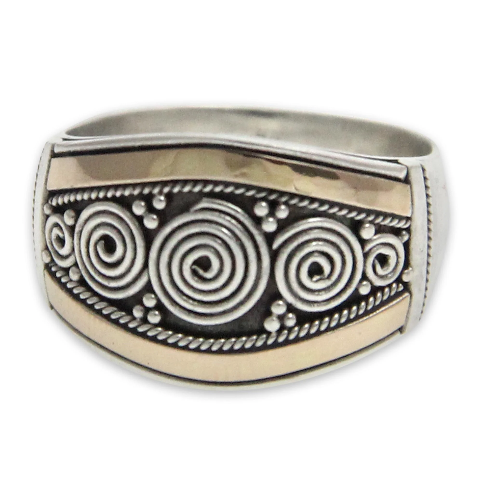 Celuk Legend Sterling Silver and Gold Accent Ring - Image 3