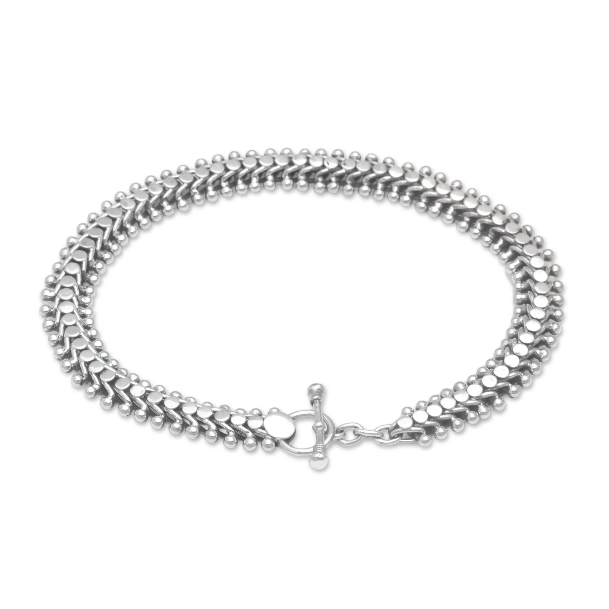 Centipede Crawl Handcrafted Balinese Sterling Silver Anklet - Image 5