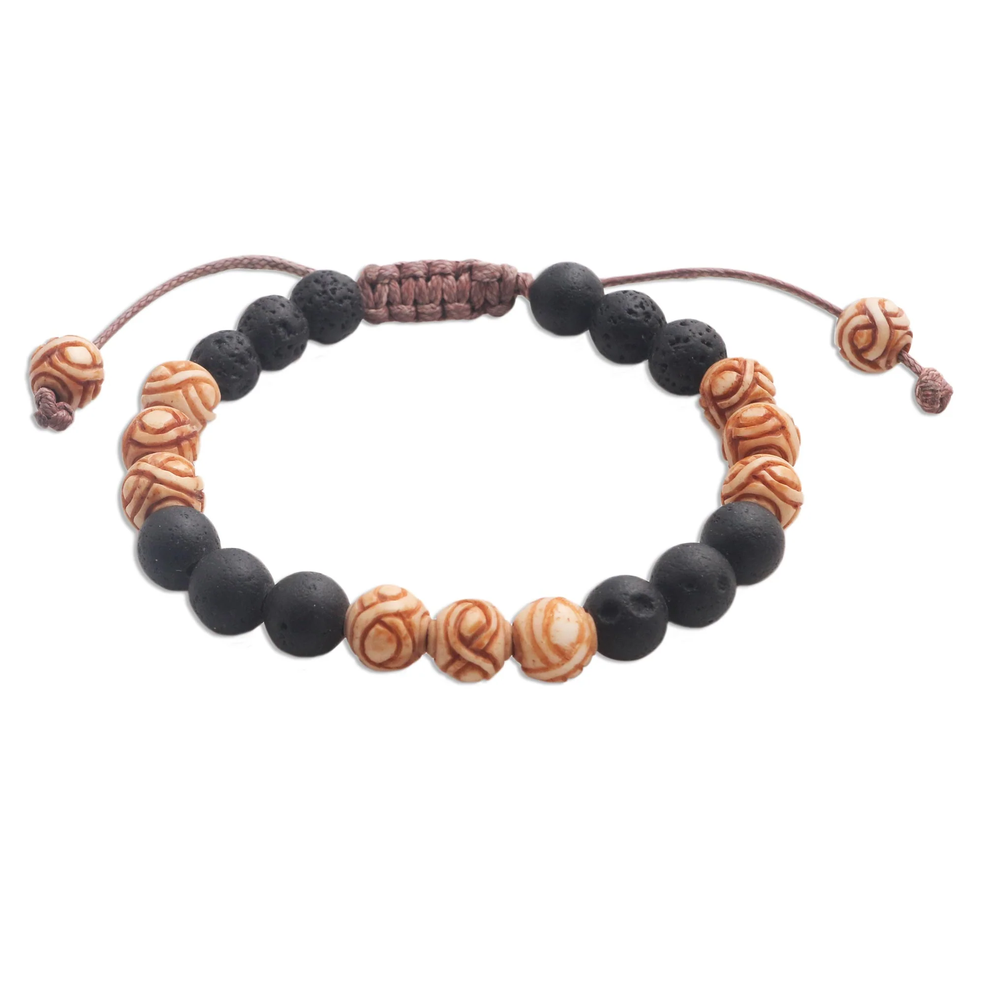 Chakra Unity Balinese Chakra Lava Stone Beaded Unity Bracelet - Image 2