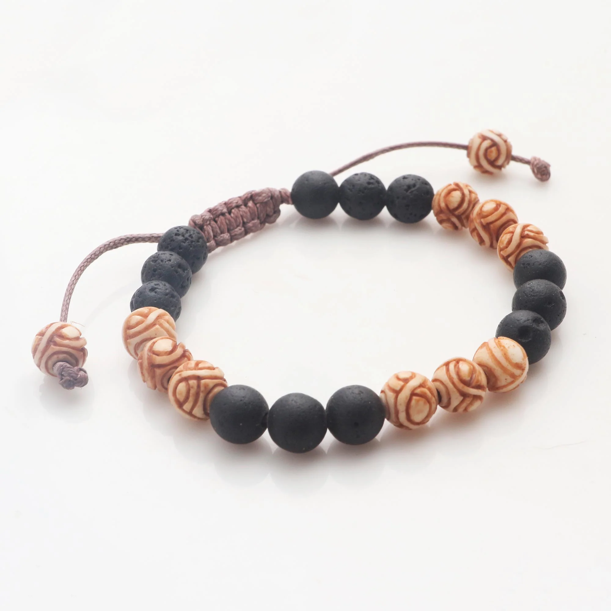 Chakra Unity Balinese Chakra Lava Stone Beaded Unity Bracelet - Image 3