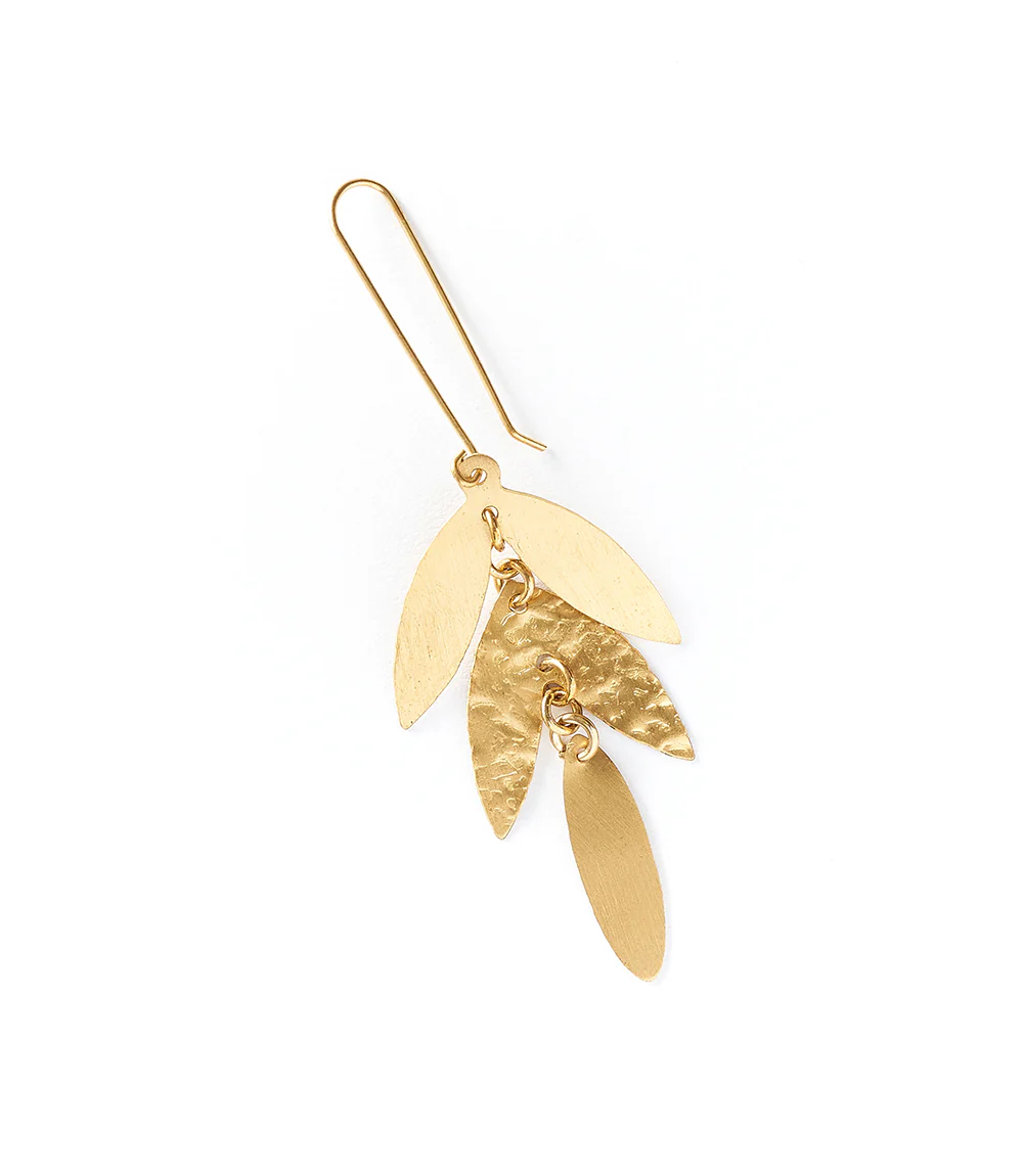 Chameli Earrings - Leaf Drop - Image 2