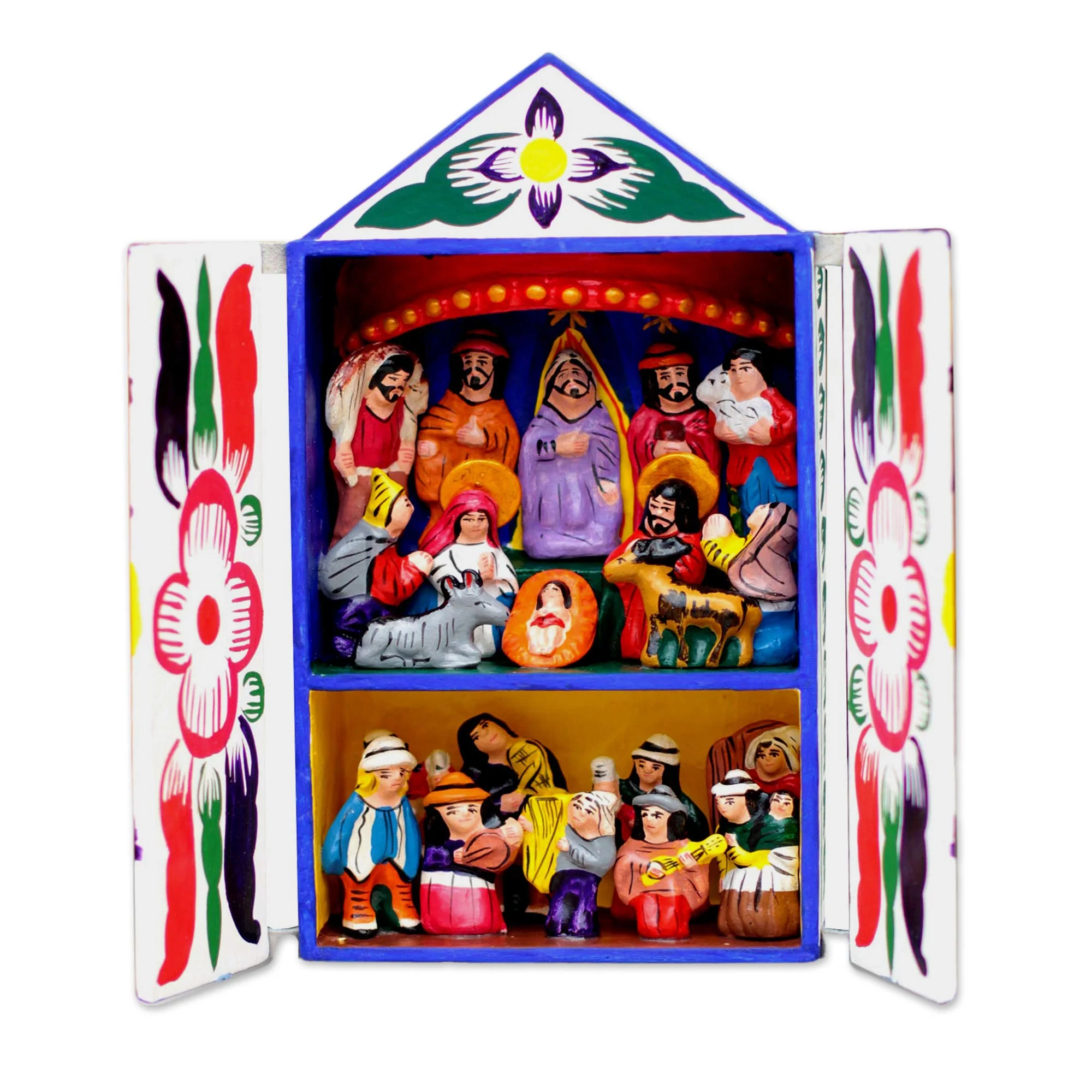 Chapel of Santa Ana Folk Art Retablo Peruvian Nativity Scene - Image 2