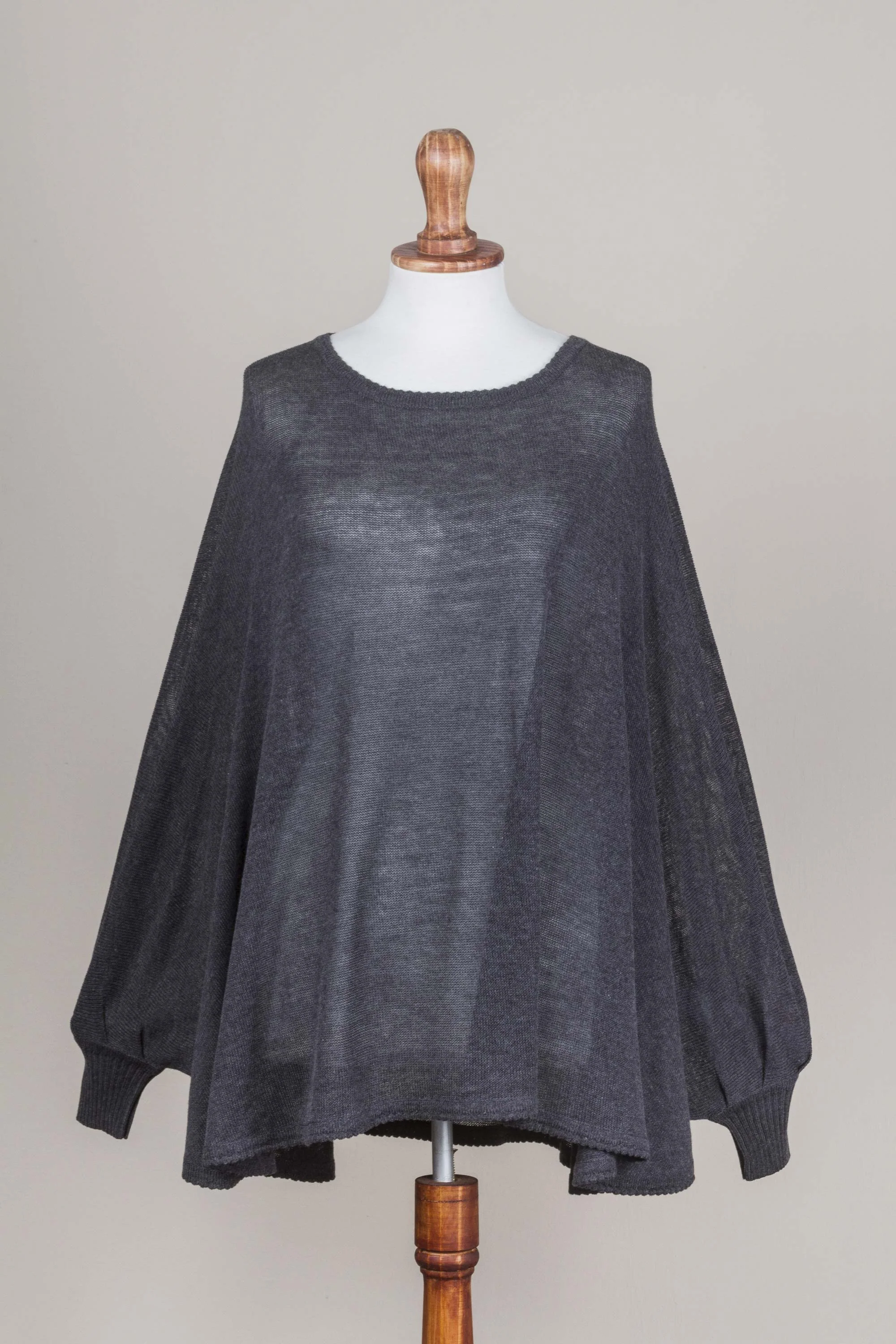 Charcoal Breeze Bohemian Drape Sweater - Image 5