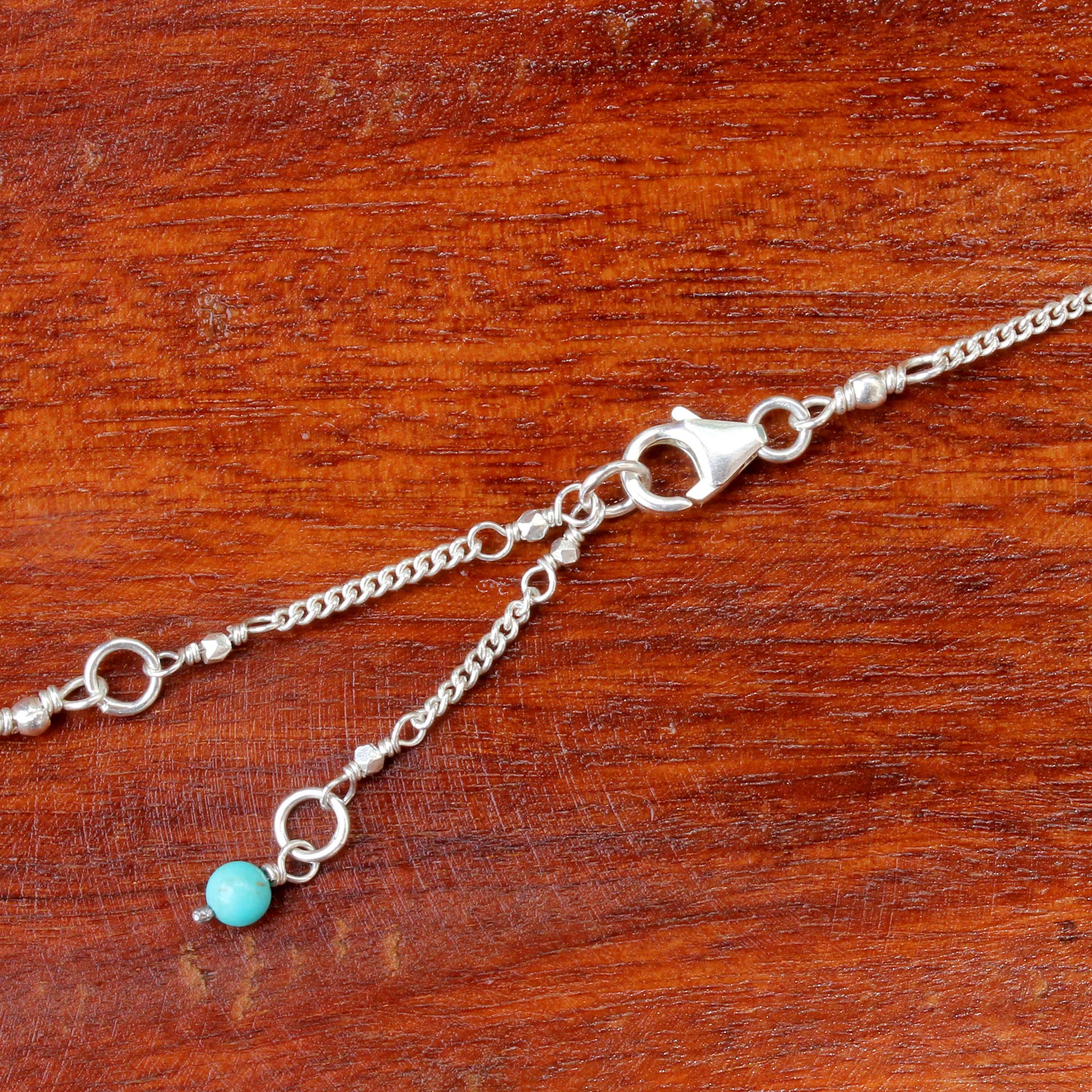 Charming Crescent Cultured Pearl and 950 Silver Crescent Thai Necklace - Image 5