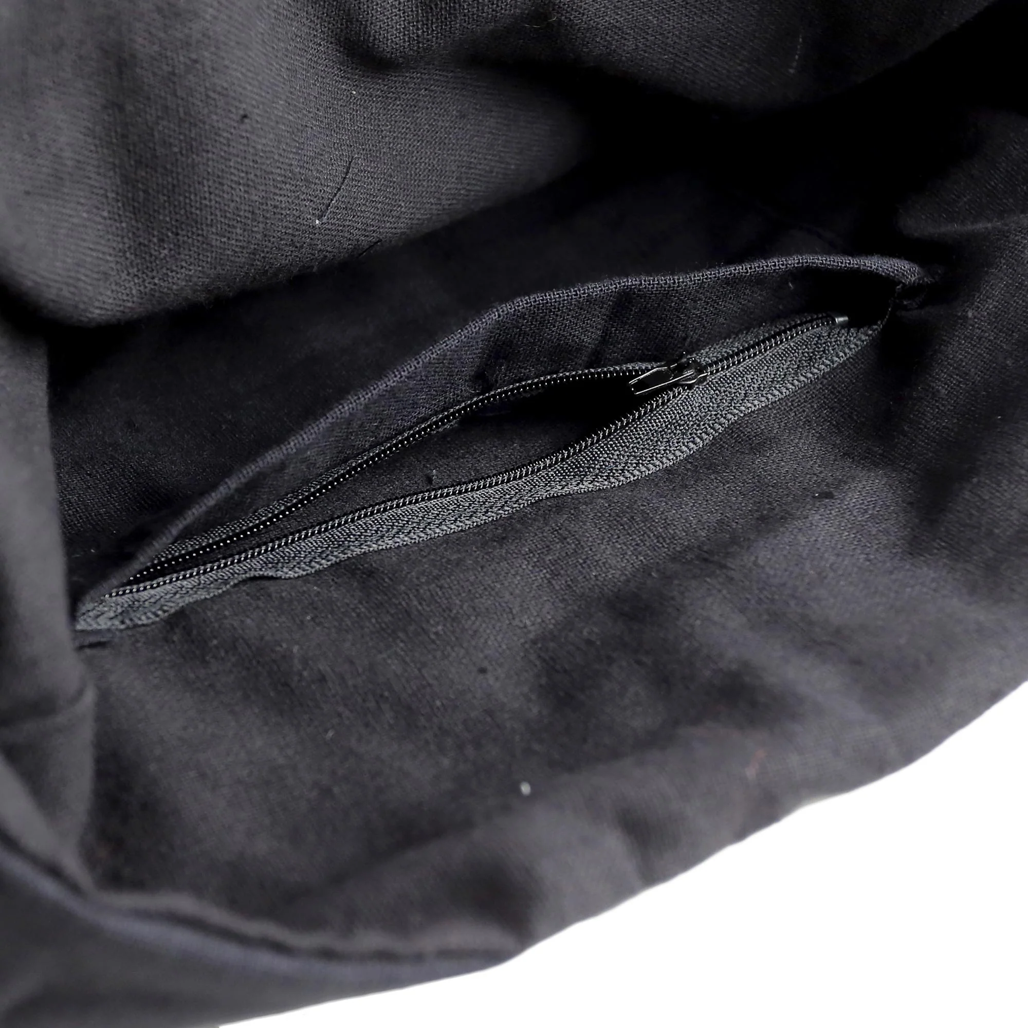 Charming Thai In Black Cotton Blend Shoulder Bag - Image 5