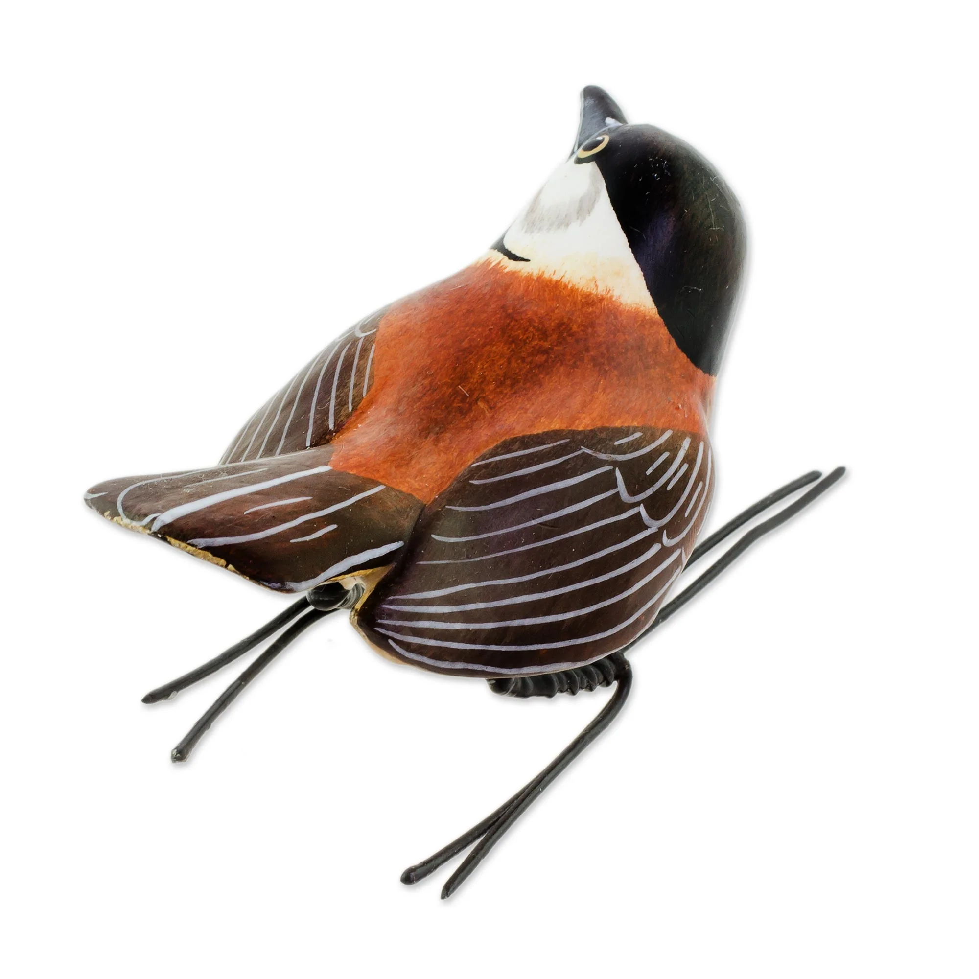 Chestnut-Backed Chickadee Ceramic Figurine of a Chestnut-Backed Chickadee Bird - Image 5
