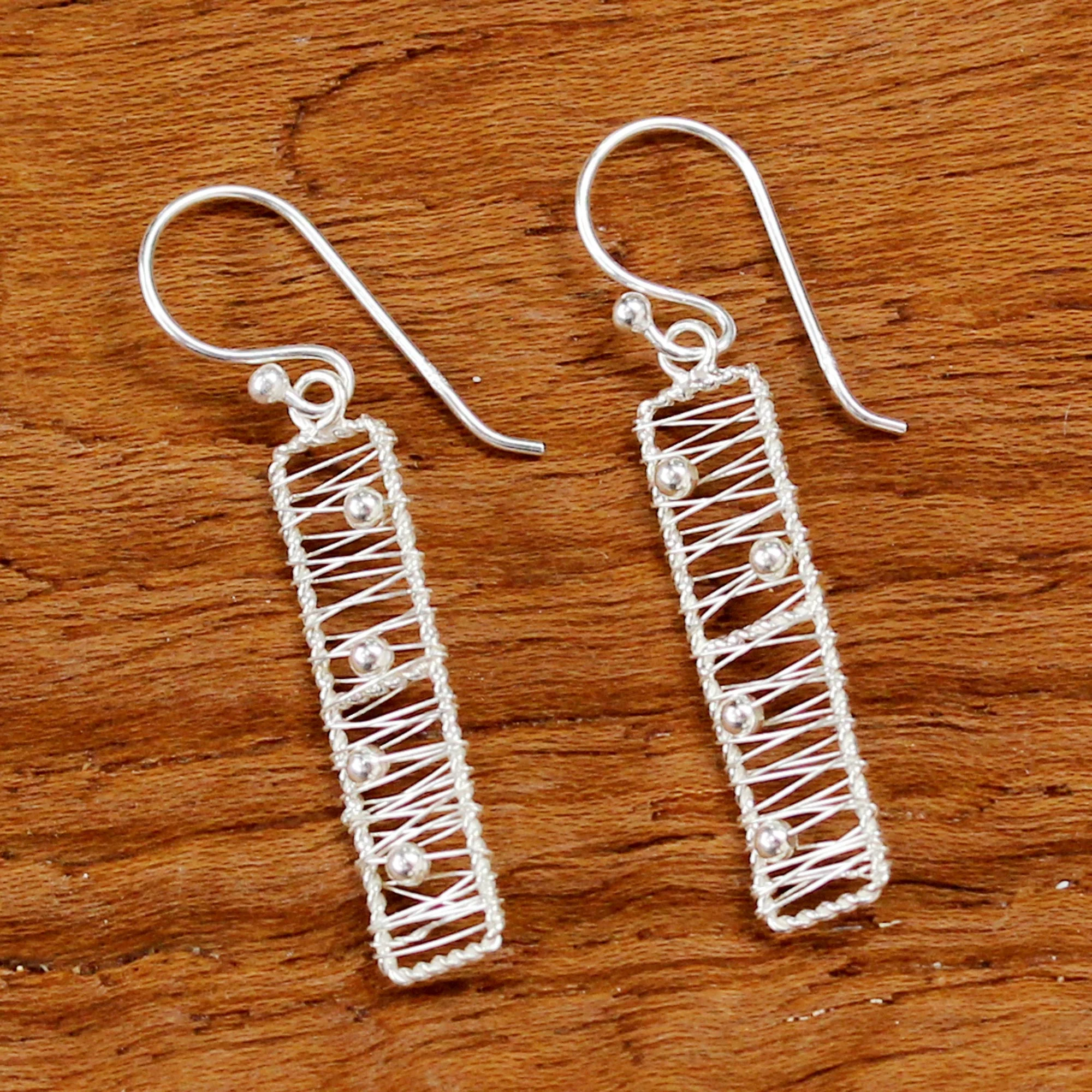Chiang Mai River Silver Dangle Earrings - Image 4