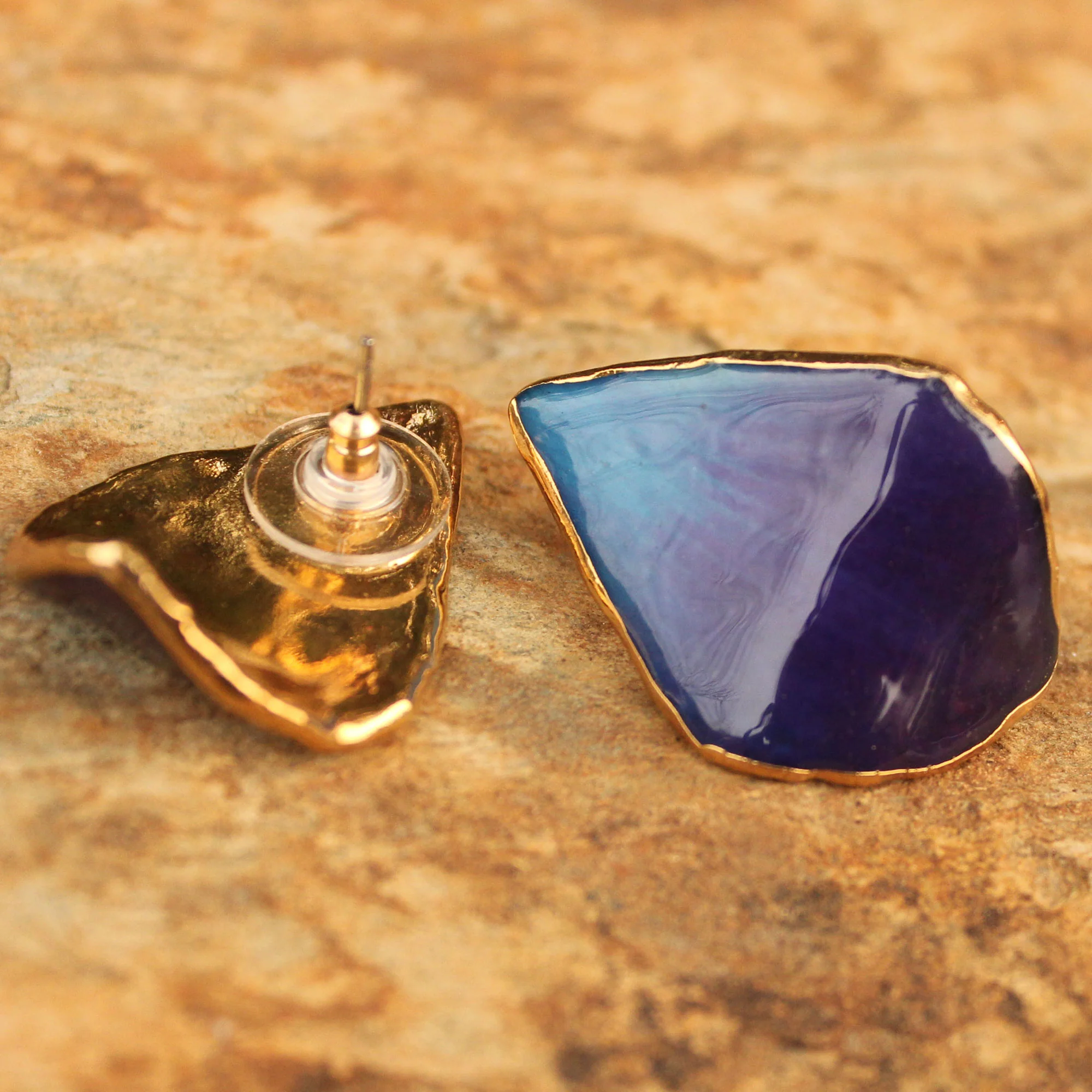 Chiang Mai Sky Natural Orchid Petal Earrings - Image 3