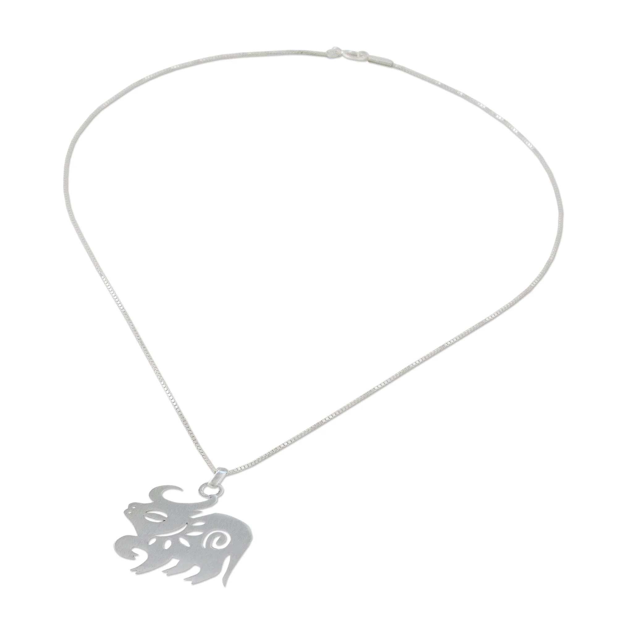 Chinese Zodiac Ox Silver Pendant Necklace - Image 5