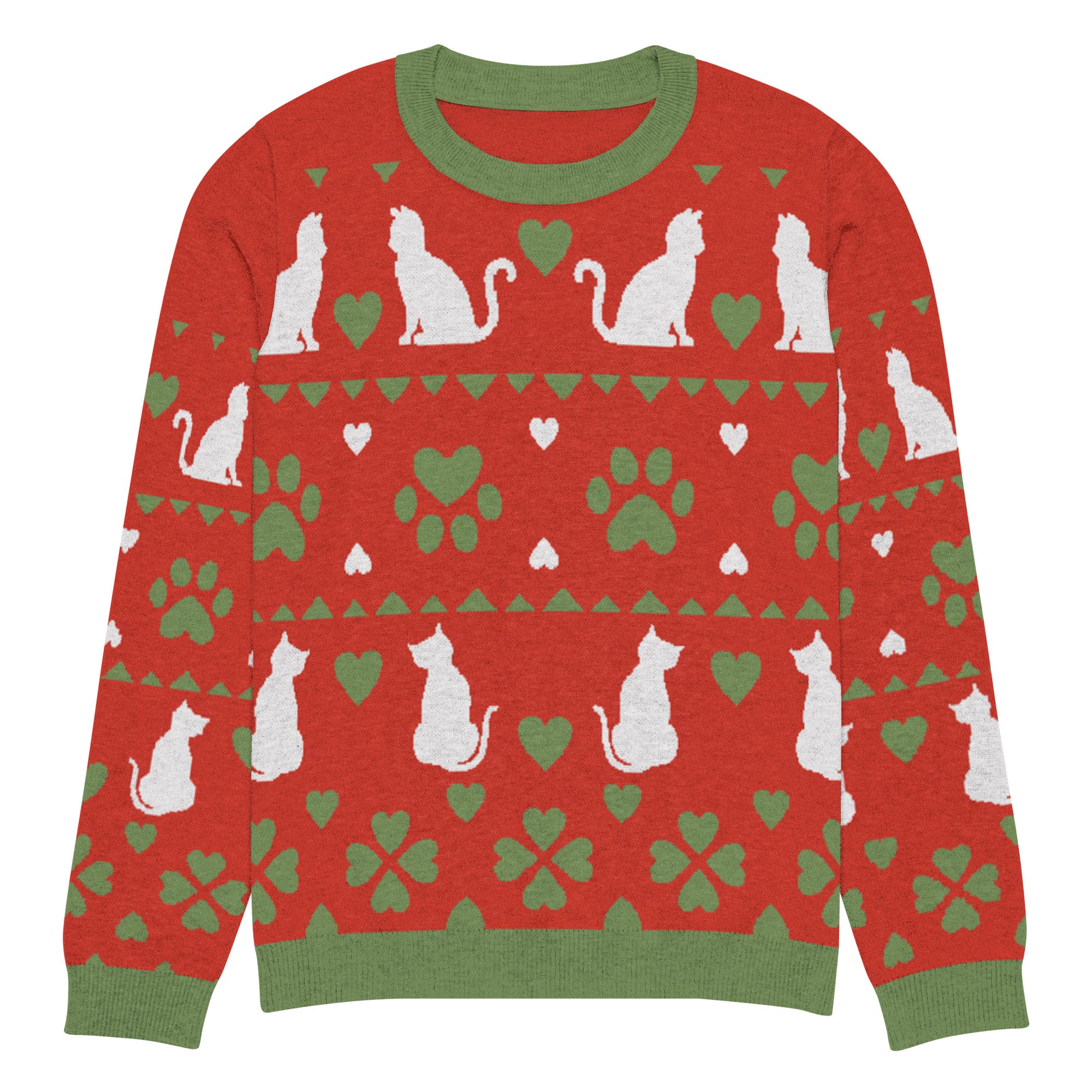 Christmas Cats Knitted Crewneck Sweater - Image 15