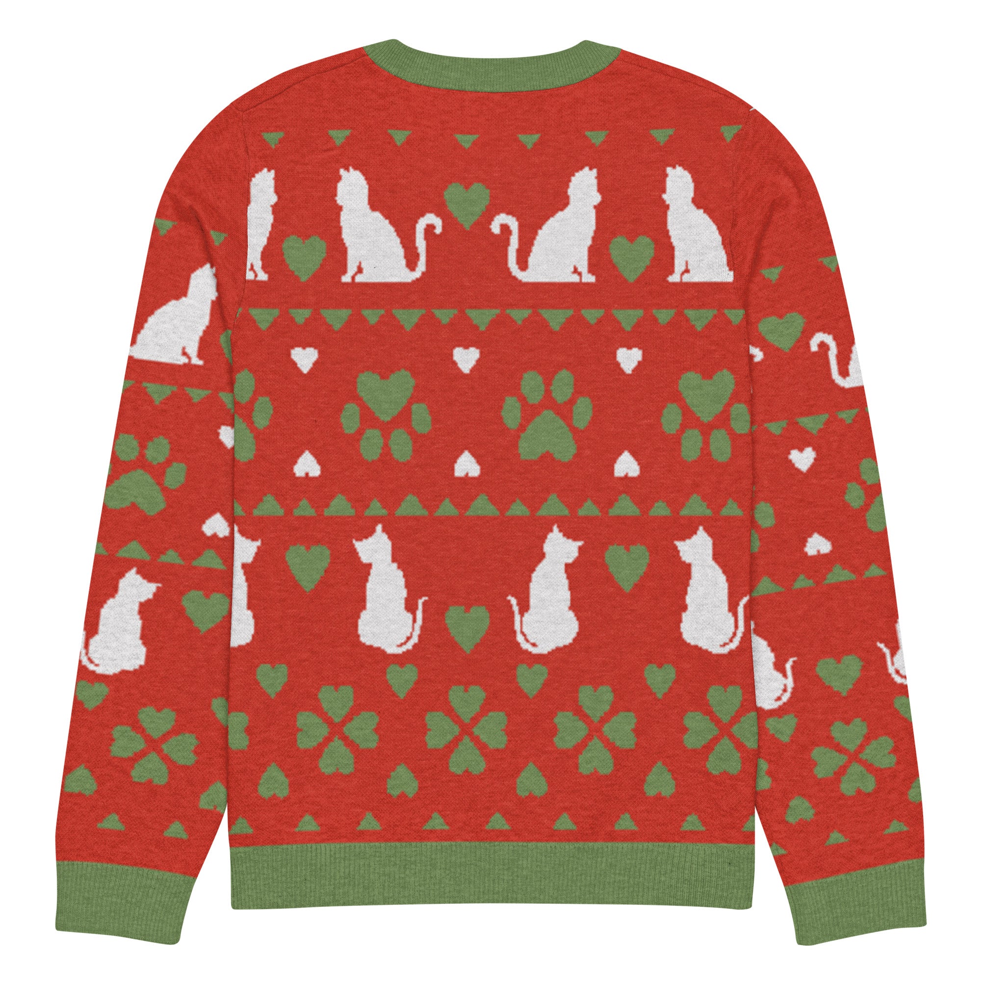 Christmas Cats Knitted Crewneck Sweater - Image 2