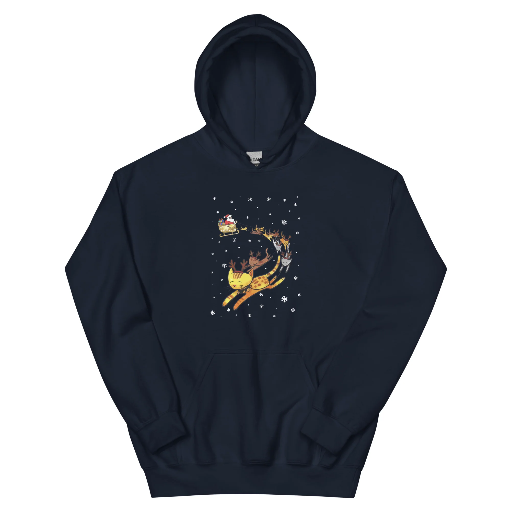 Christmas Cats & Santa's Sleigh Hoodie - Image 4