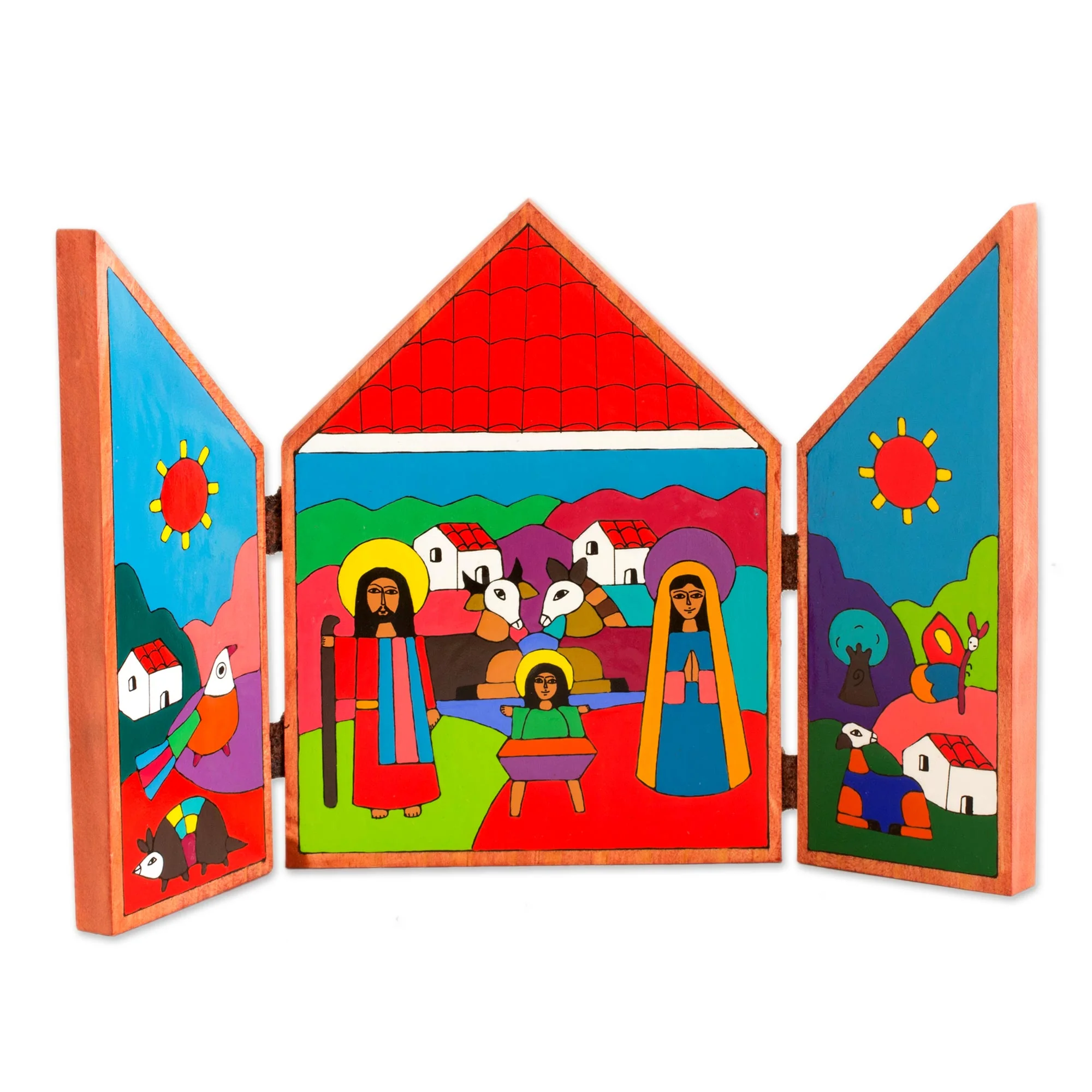 Christmas in El Salvador Pinewood retablo - Image 2