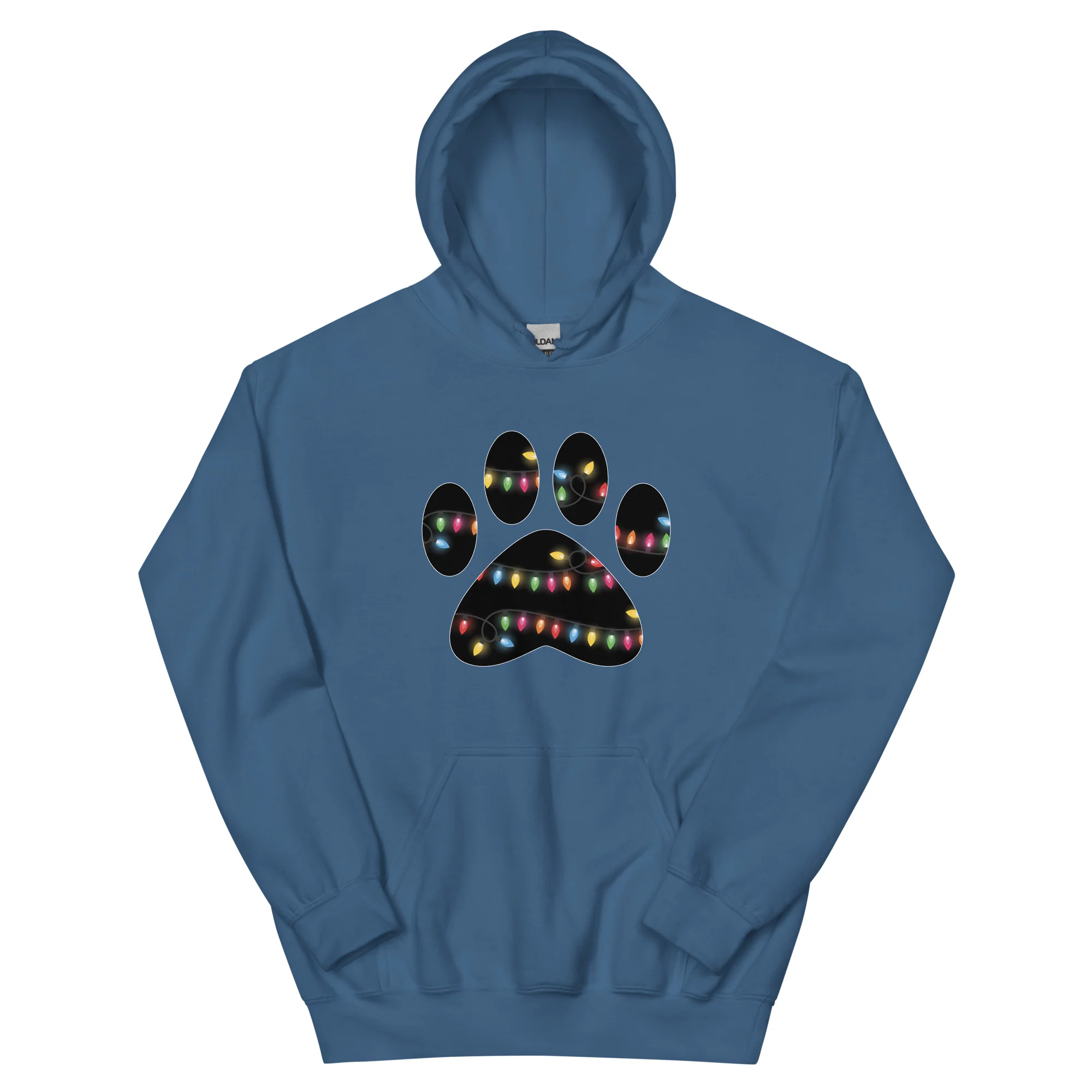 Christmas Lights Paw Print Hoodie - Image 10