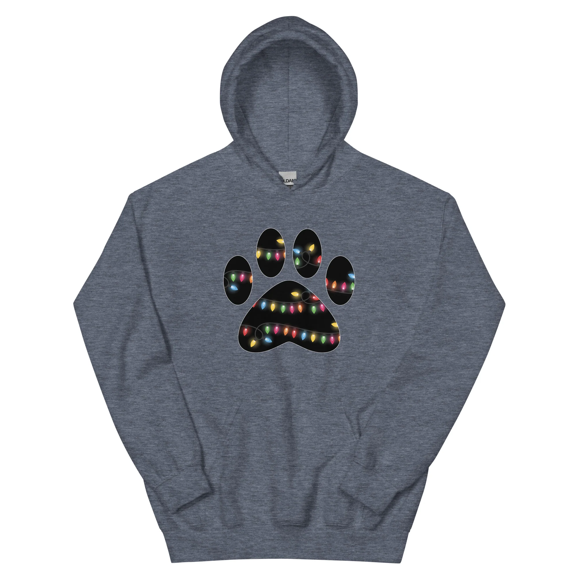 Christmas Lights Paw Print Hoodie - Image 11