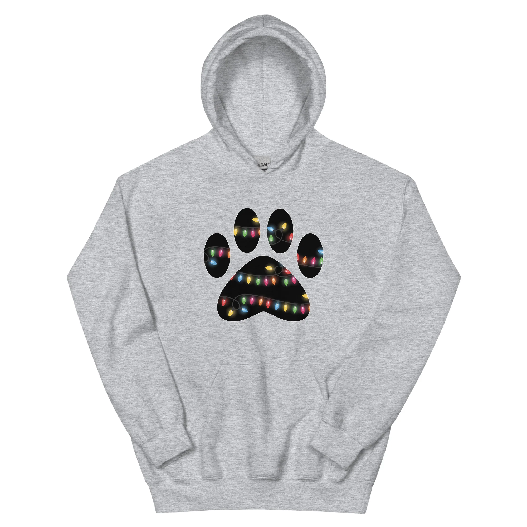 Christmas Lights Paw Print Hoodie - Image 12
