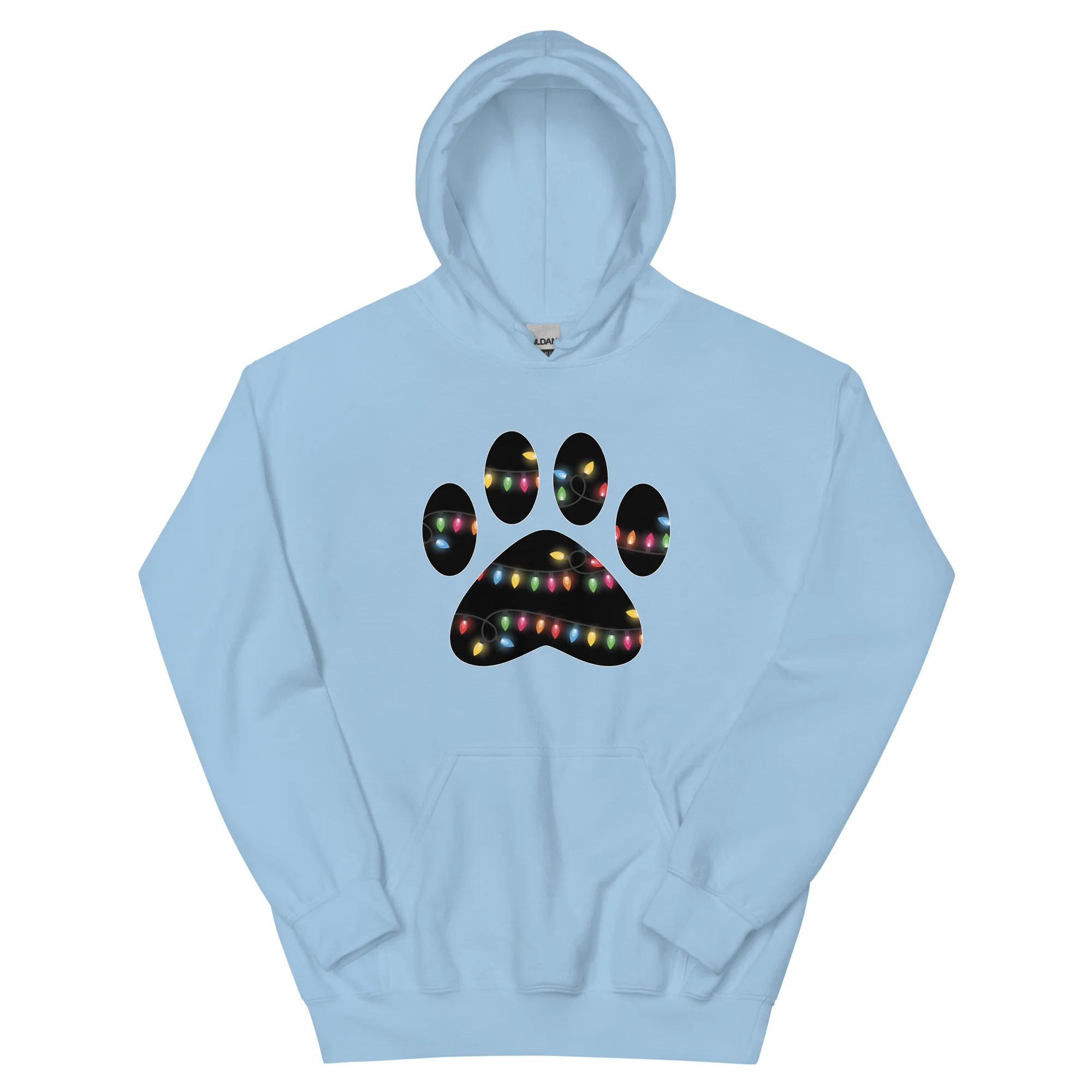 Christmas Lights Paw Print Hoodie - Image 13