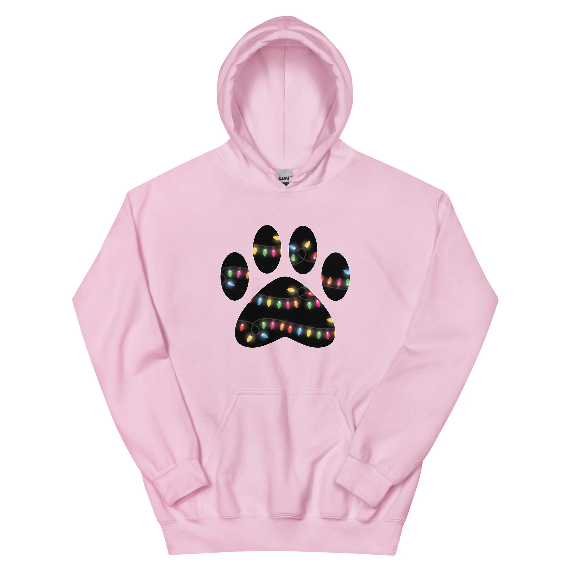 Christmas Lights Paw Print Hoodie - Image 14