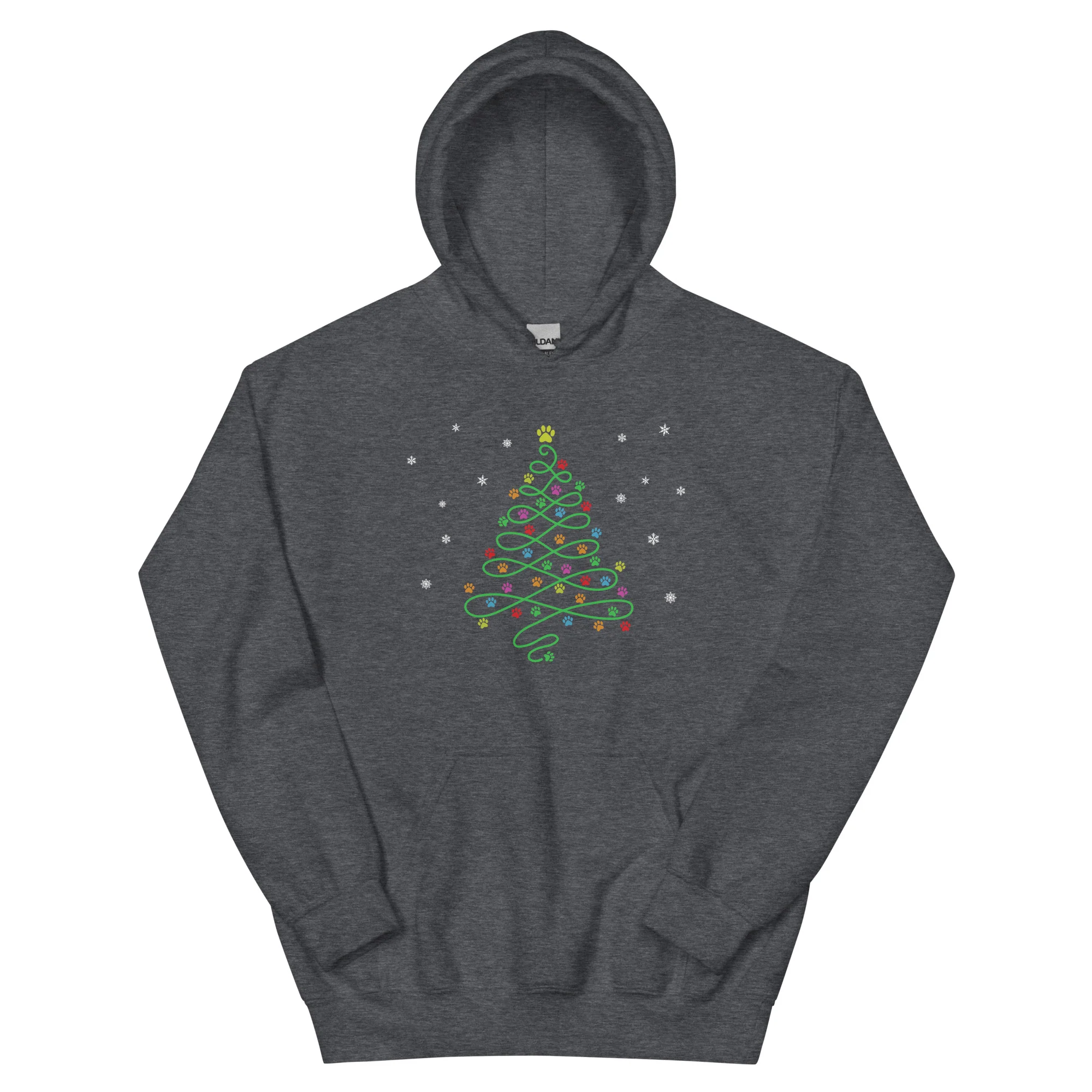Christmas Paws Swirly Tree Hoodie - Image 5