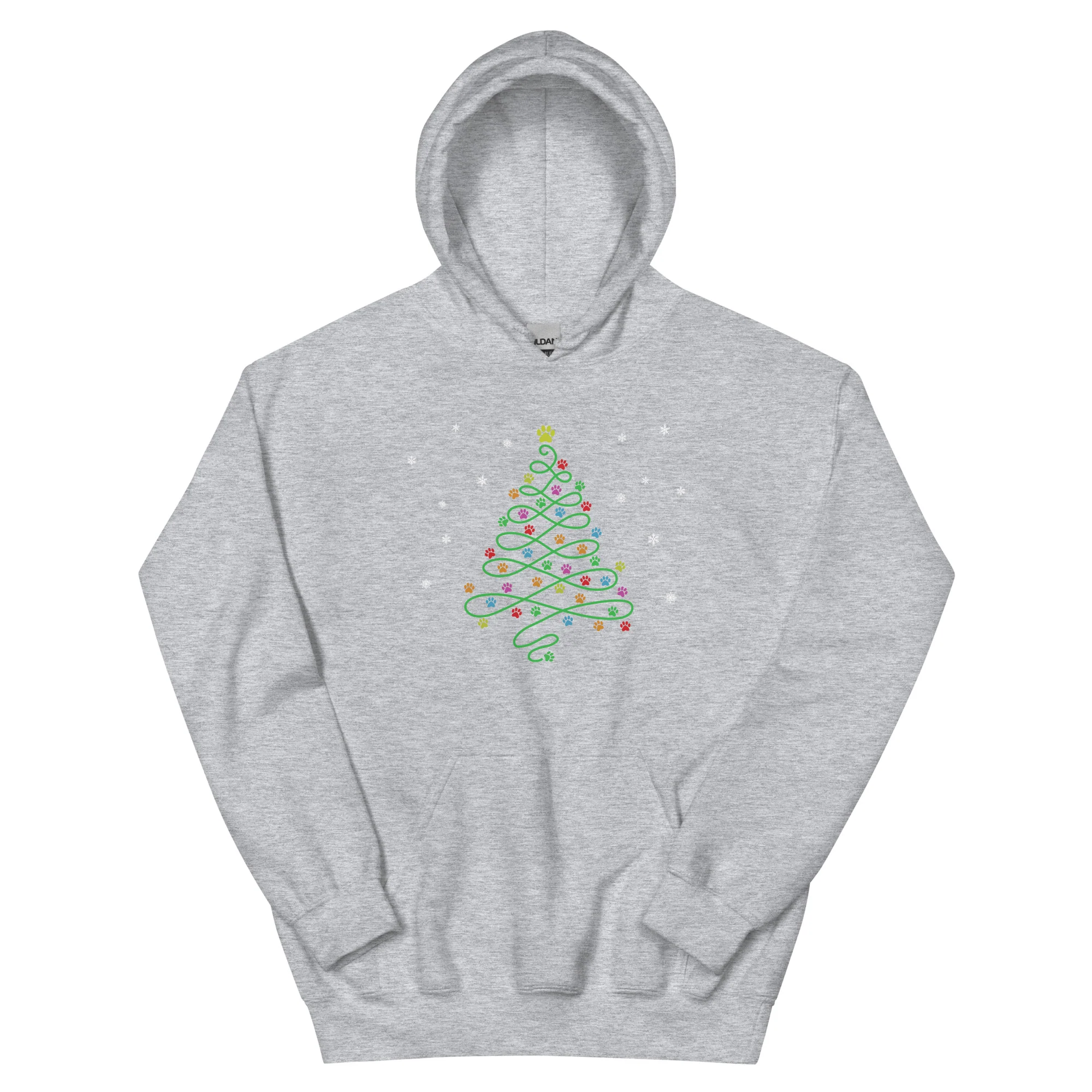 Christmas Paws Swirly Tree Hoodie - Image 7