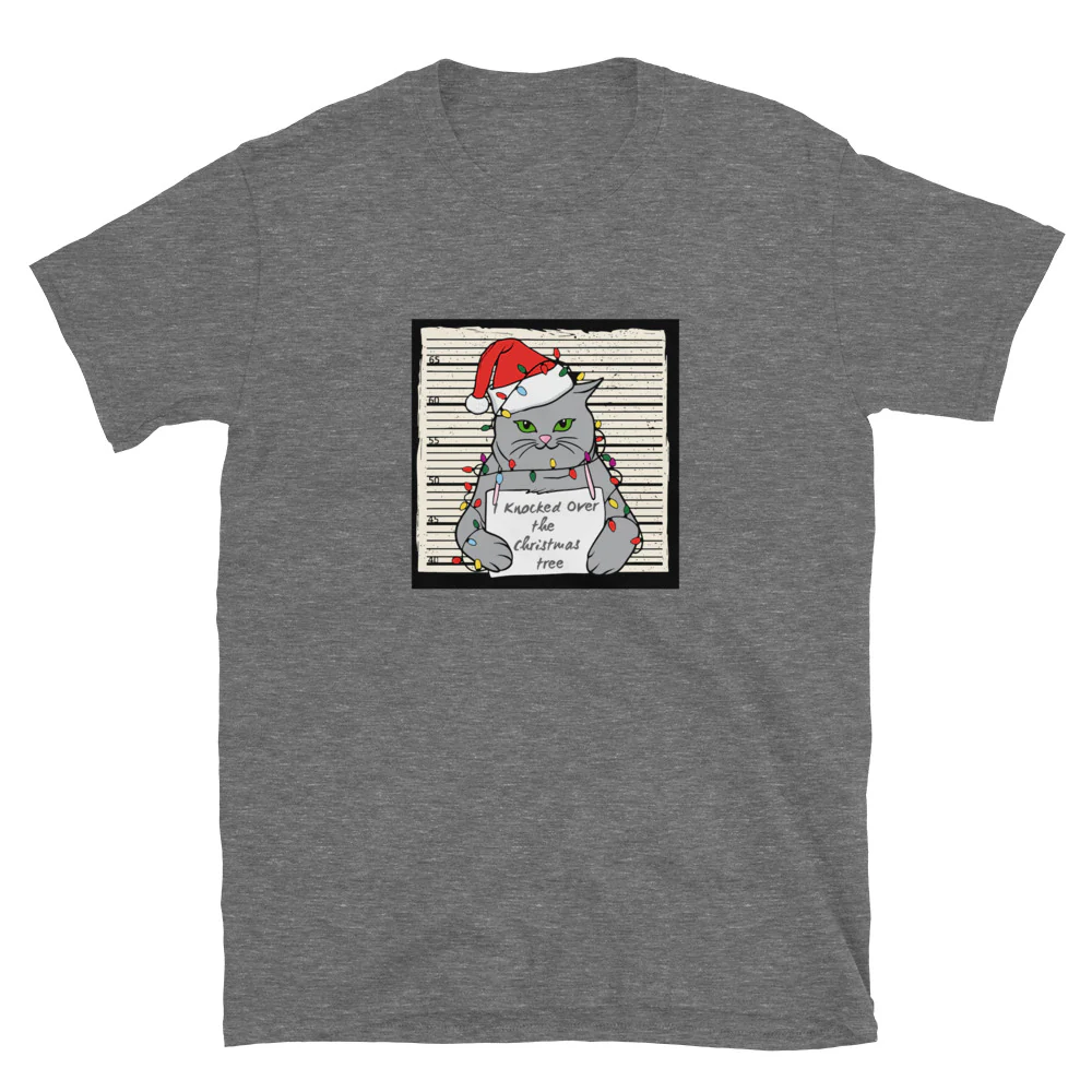 Christmas Shenanigans Cat T-Shirt - Image 5