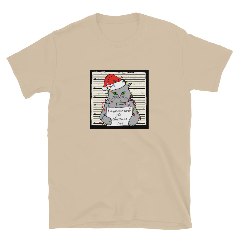 Christmas Shenanigans Cat T-Shirt - Image 7