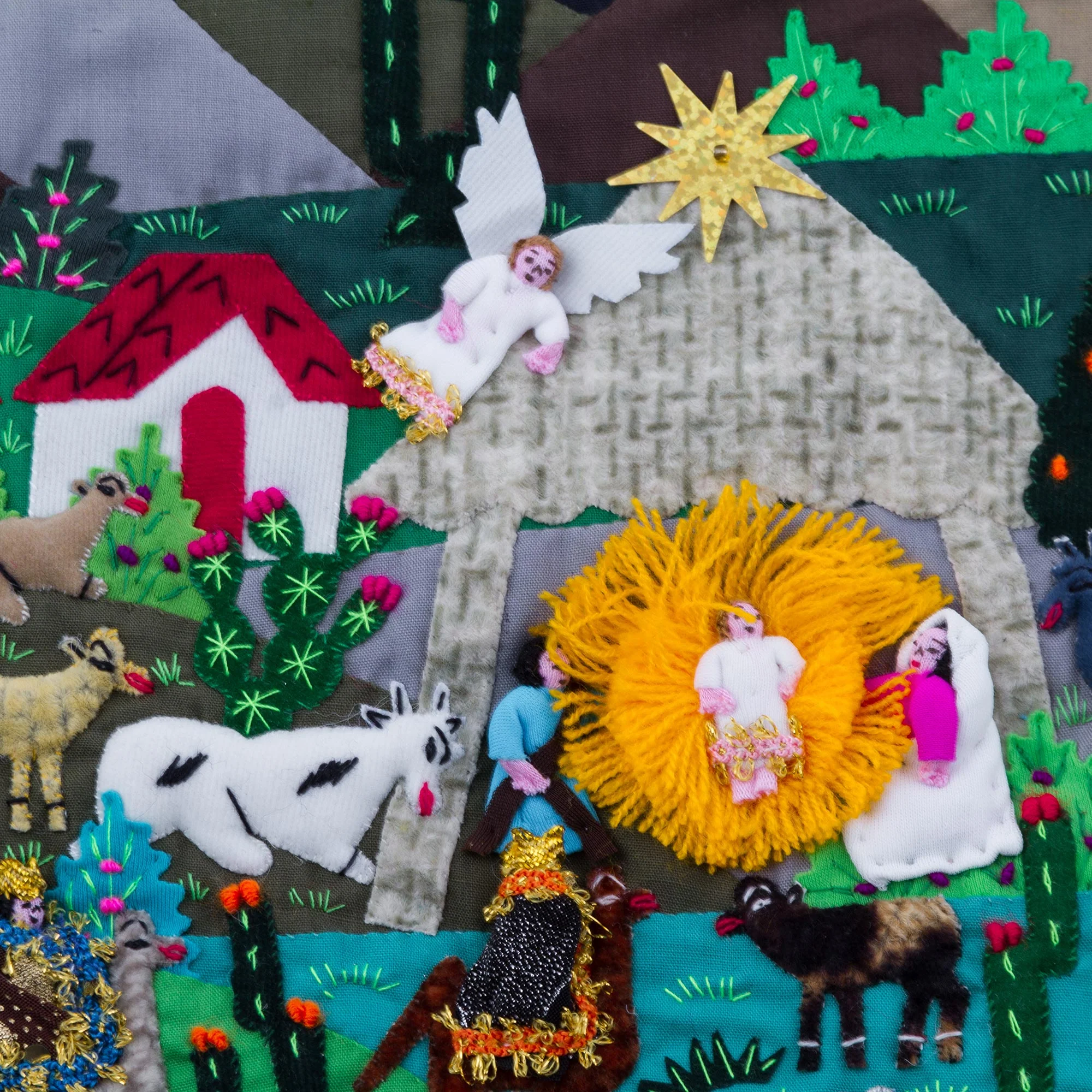 Christmas Star Nativity Applique Wall Hanging - Image 3