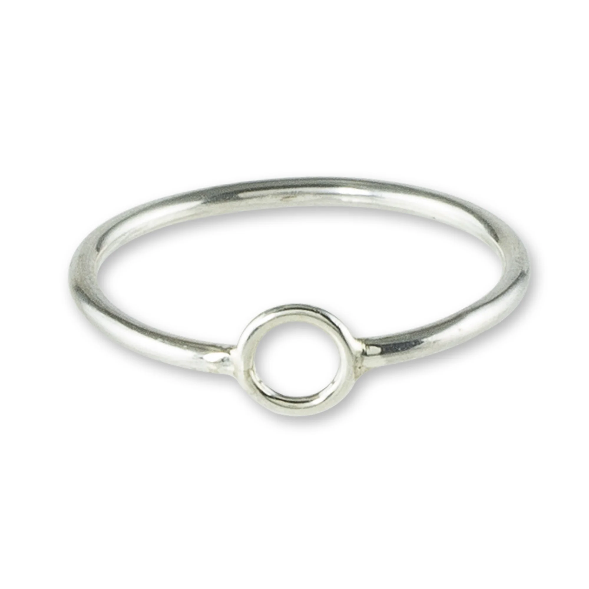 Circle Harmony Circle Design Sterling Silver Band Ring - Image 2