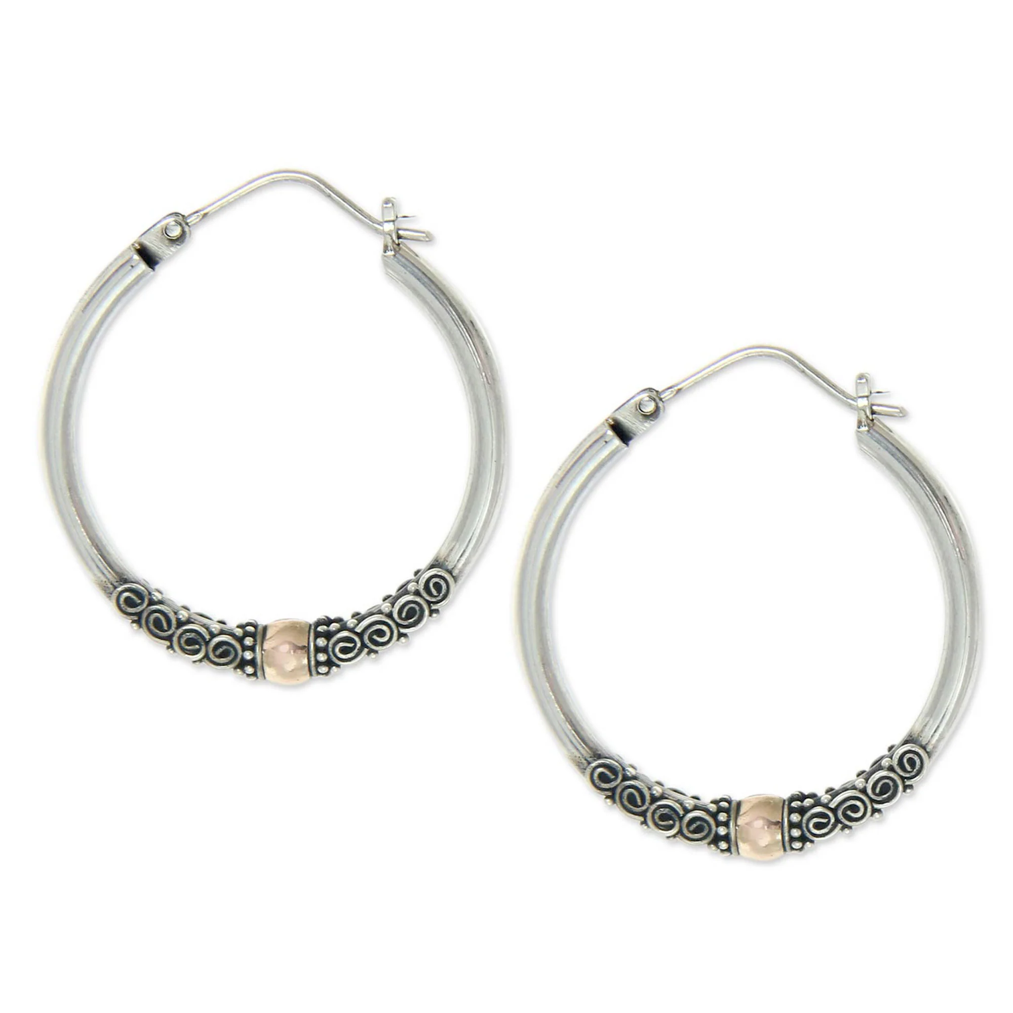 Cloud Kissed Moon Hoop Earrings - Image 2