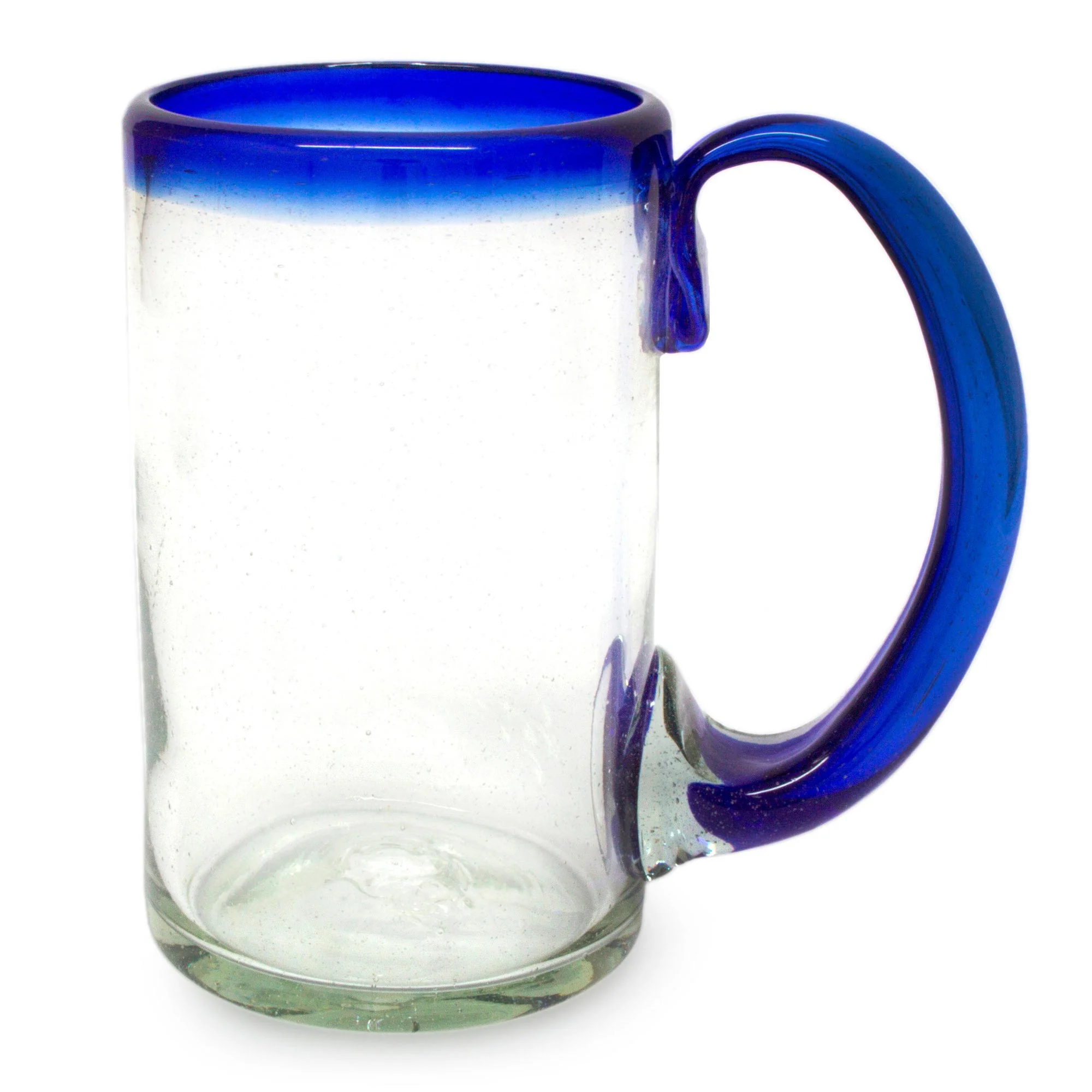 Cobalt Beer Mexican Beer Glasses with Cobalt Handle and Rim (Set of 6) - Image 4