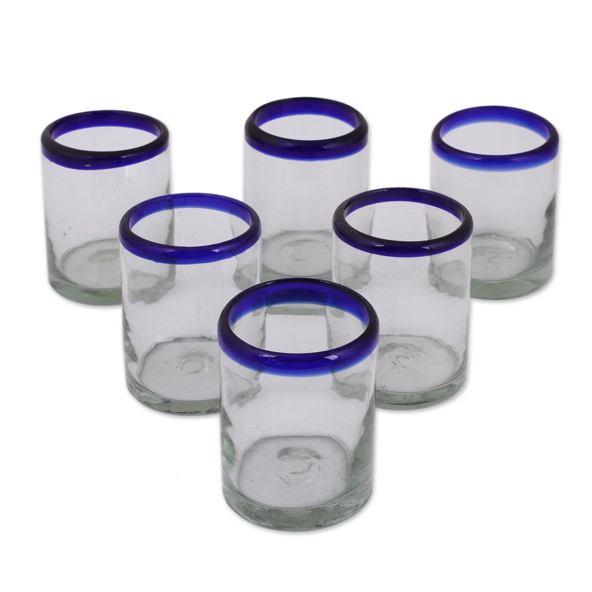 Cobalt Classics Blue-Rimmed Hand Blown Glass  (Set of 6) - Image 2