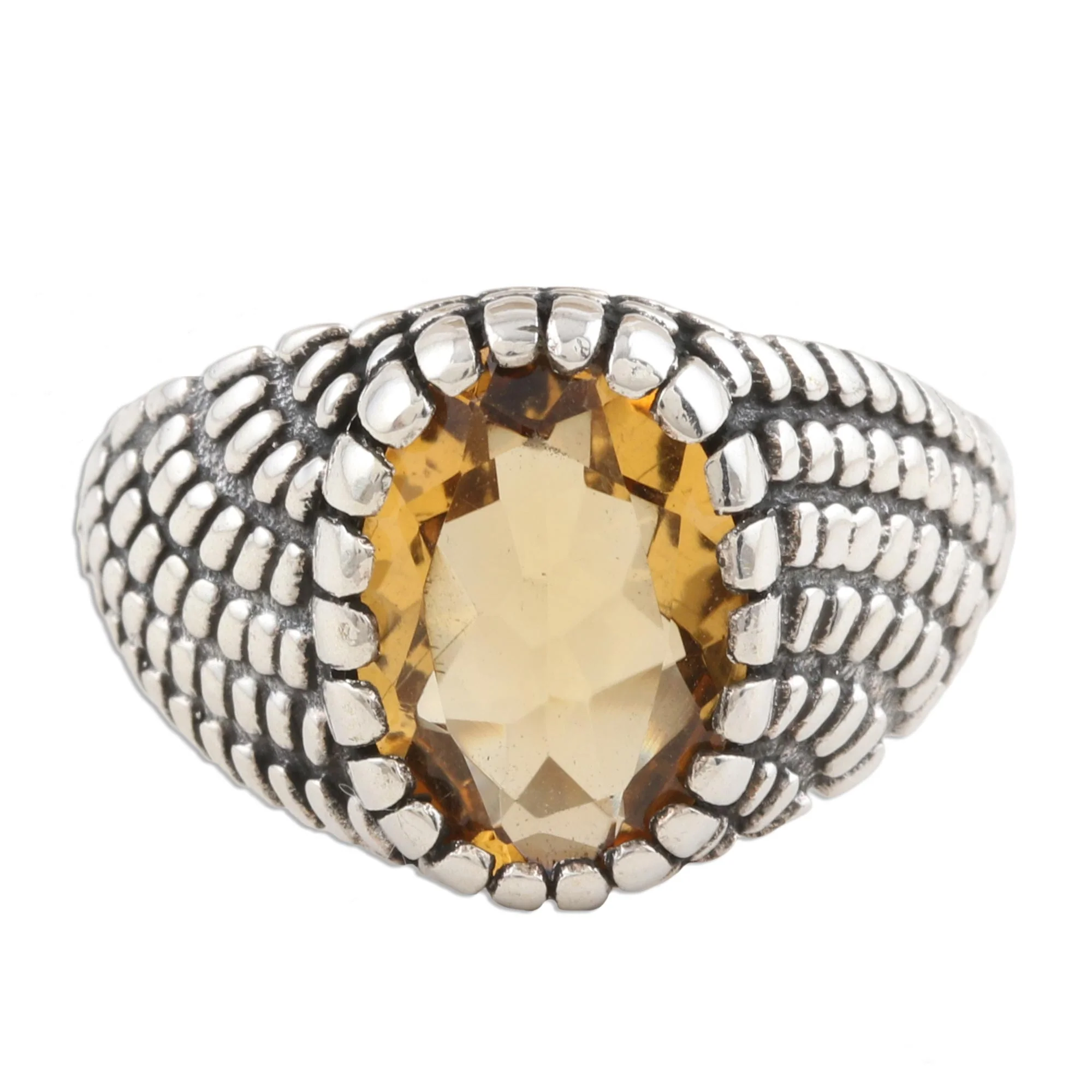 Cobbled Lane Five-Carat Citrine Ring for Men - Image 2