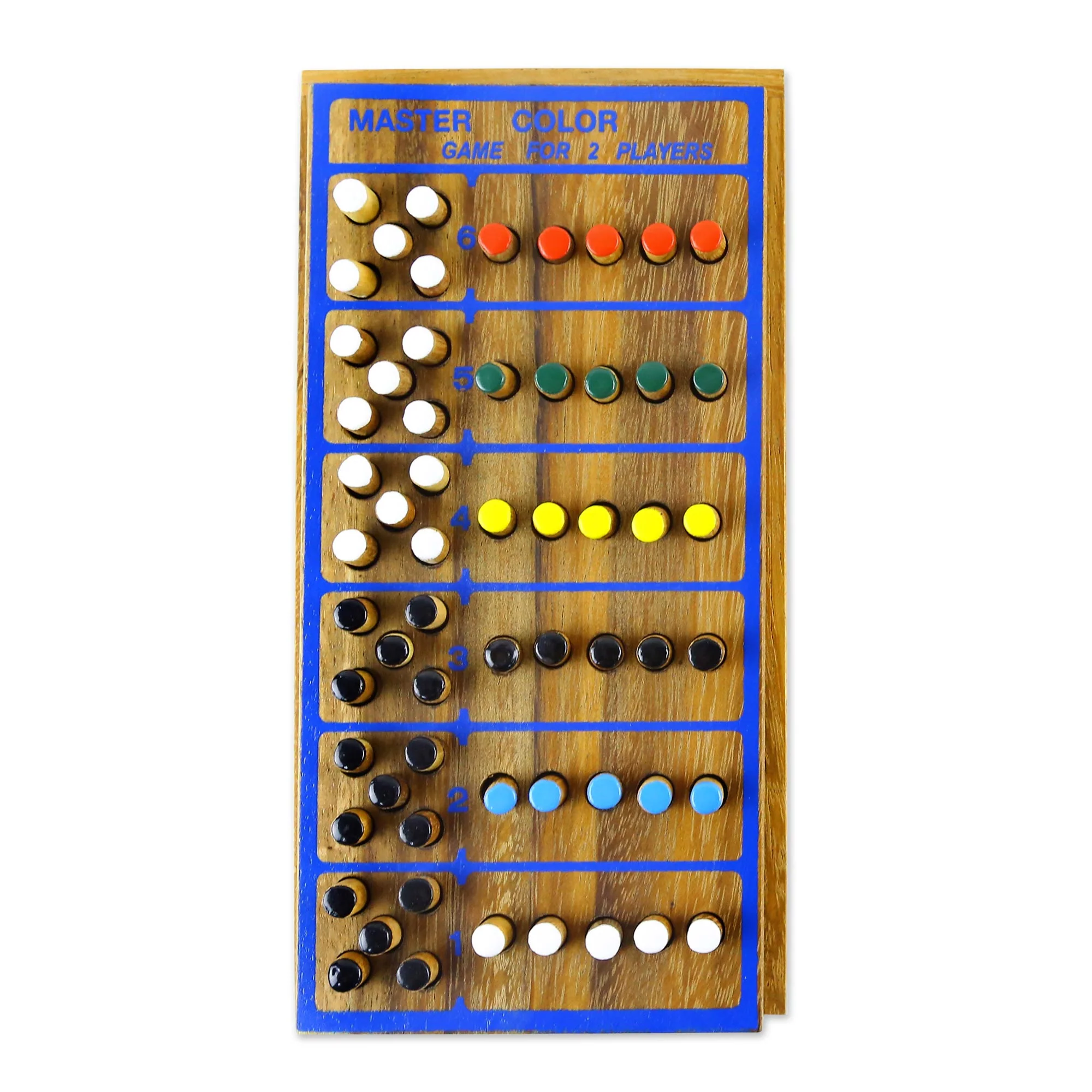 Code Breaker Hand Made Colorful Wood Peg Game from Thailand - Image 2