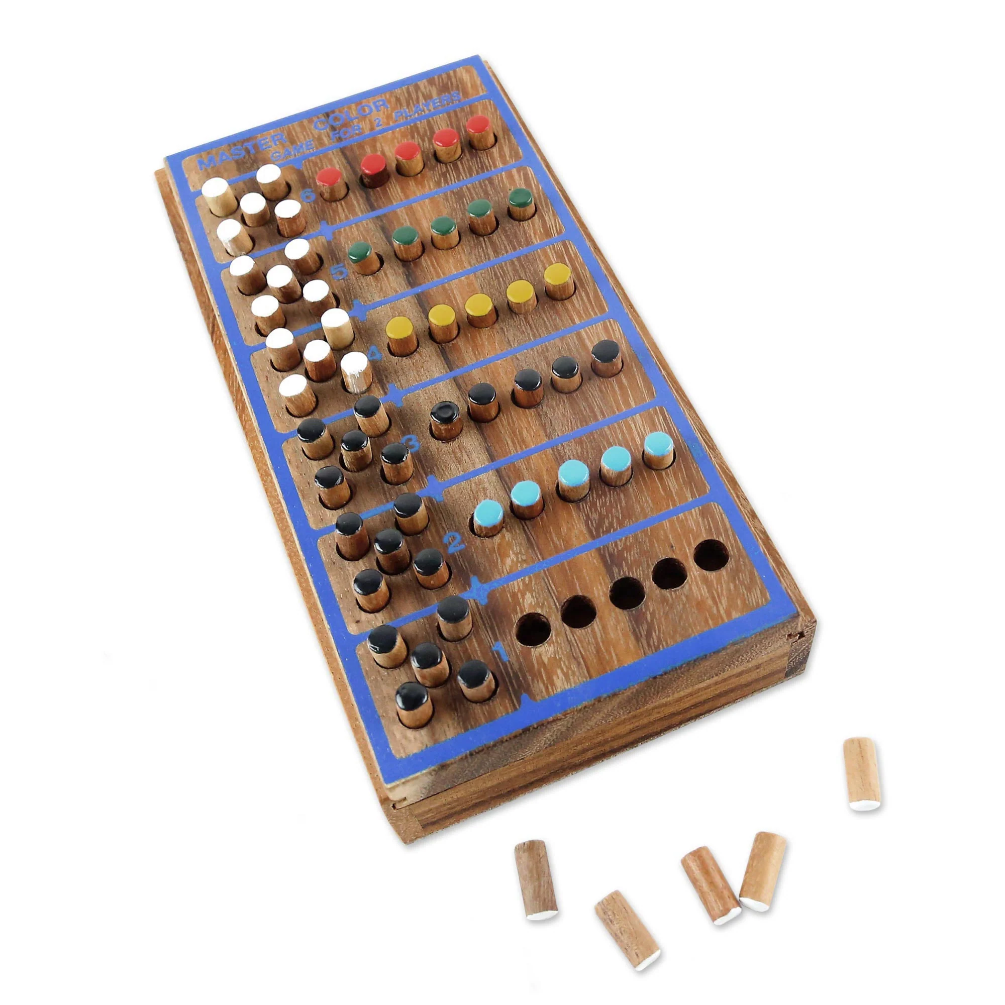 Code Breaker Hand Made Colorful Wood Peg Game from Thailand - Image 4