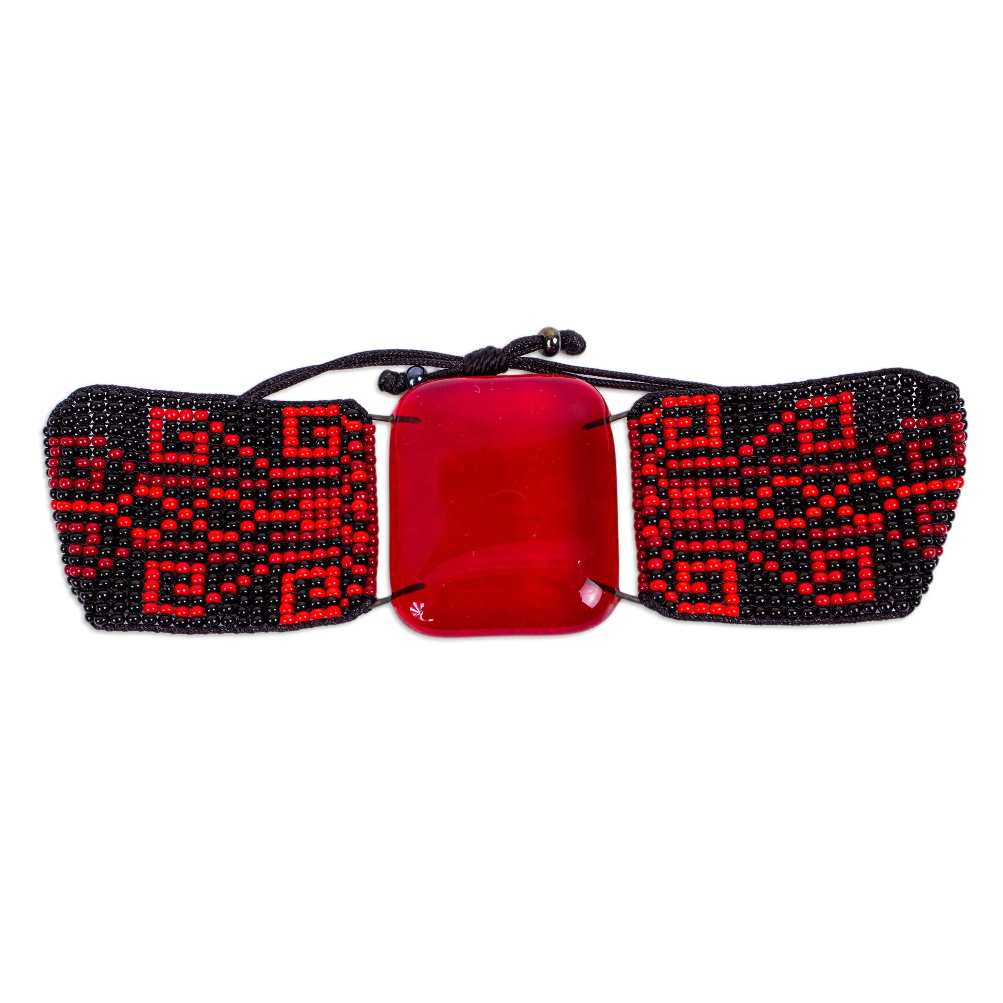 Codices in Red Red and Black Glass Bracelet - Image 4