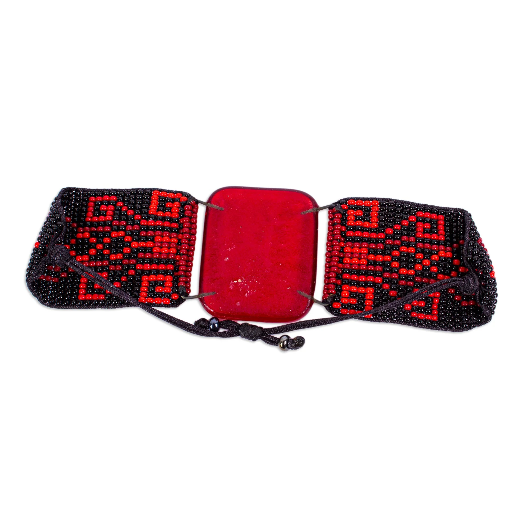 Codices in Red Red and Black Glass Bracelet - Image 5