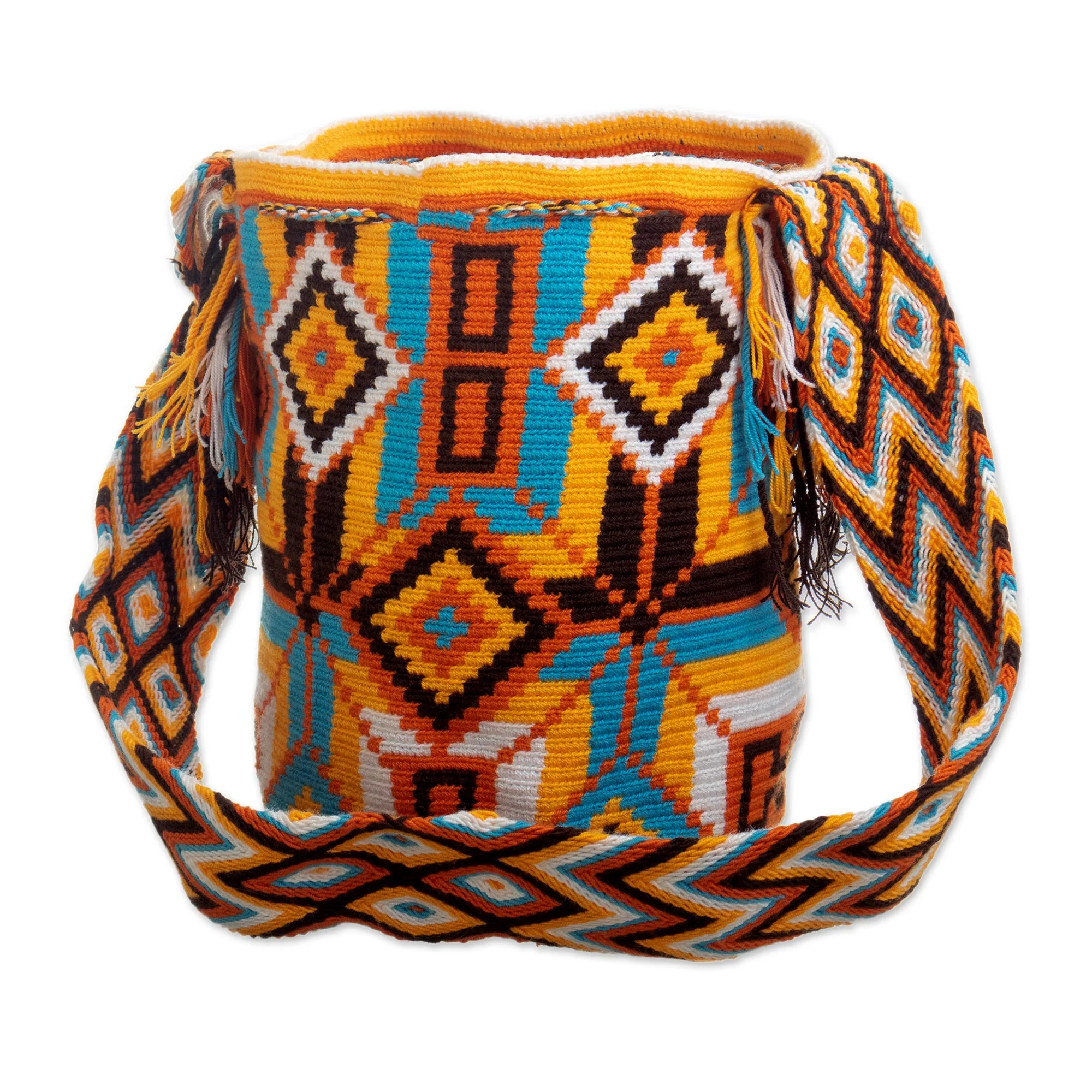 Colombian Sun Multicolored Crocheted Shoulder Bag - Image 3